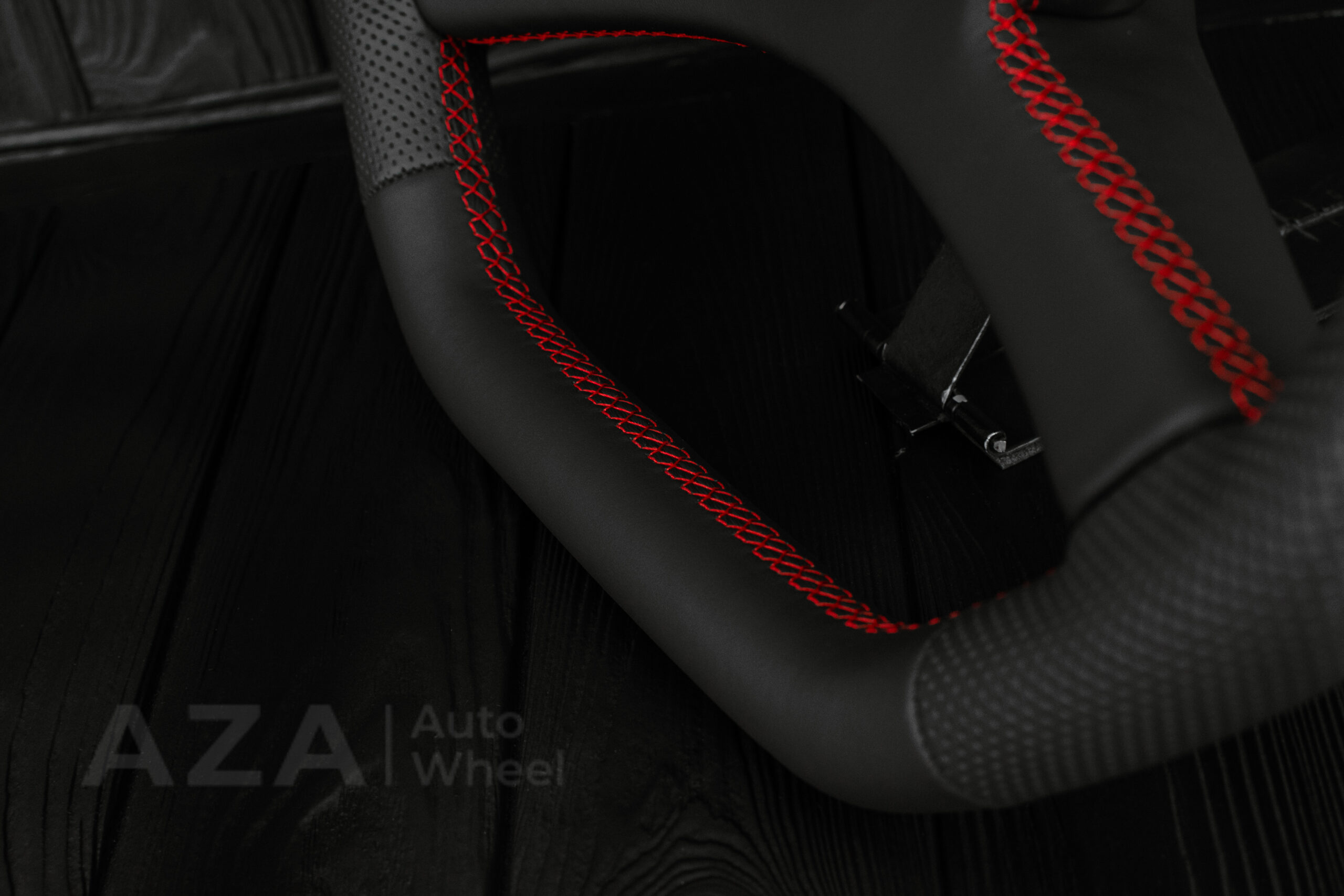 Steering wheel GM, C/K Suburban, Silverado (1988-1994) Napa/Red stripe and stich (can be any color) - Image 18