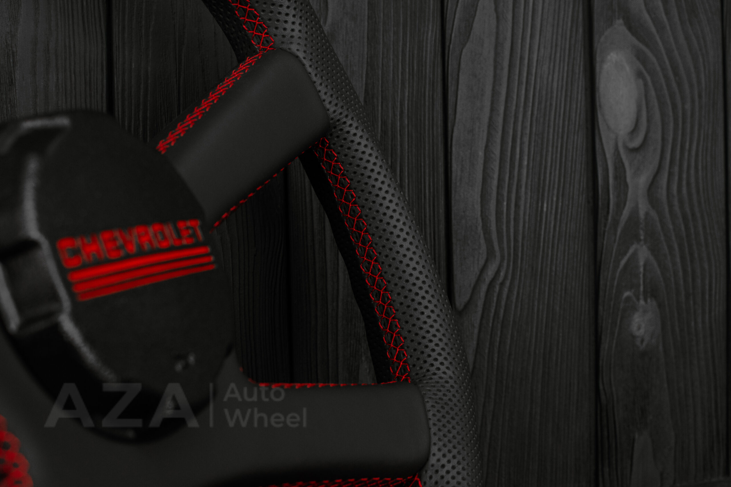 Steering wheel GM, C/K Suburban, Silverado (1988-1994) Napa/Red stripe and stich (can be any color) - Image 17