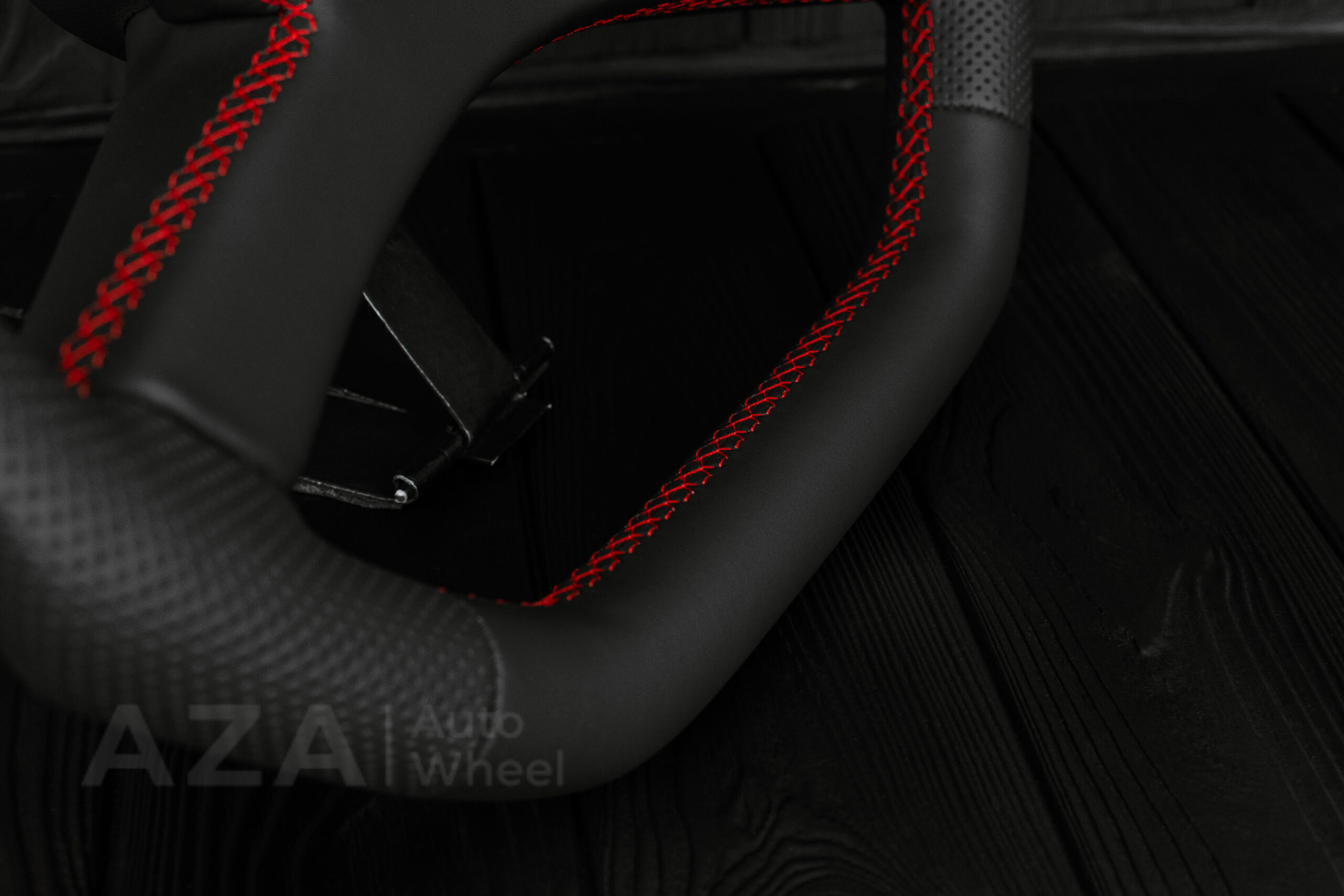 Steering wheel GM, C/K Suburban, Silverado (1988-1994) Napa/Red stripe and stich (can be any color) - Image 10