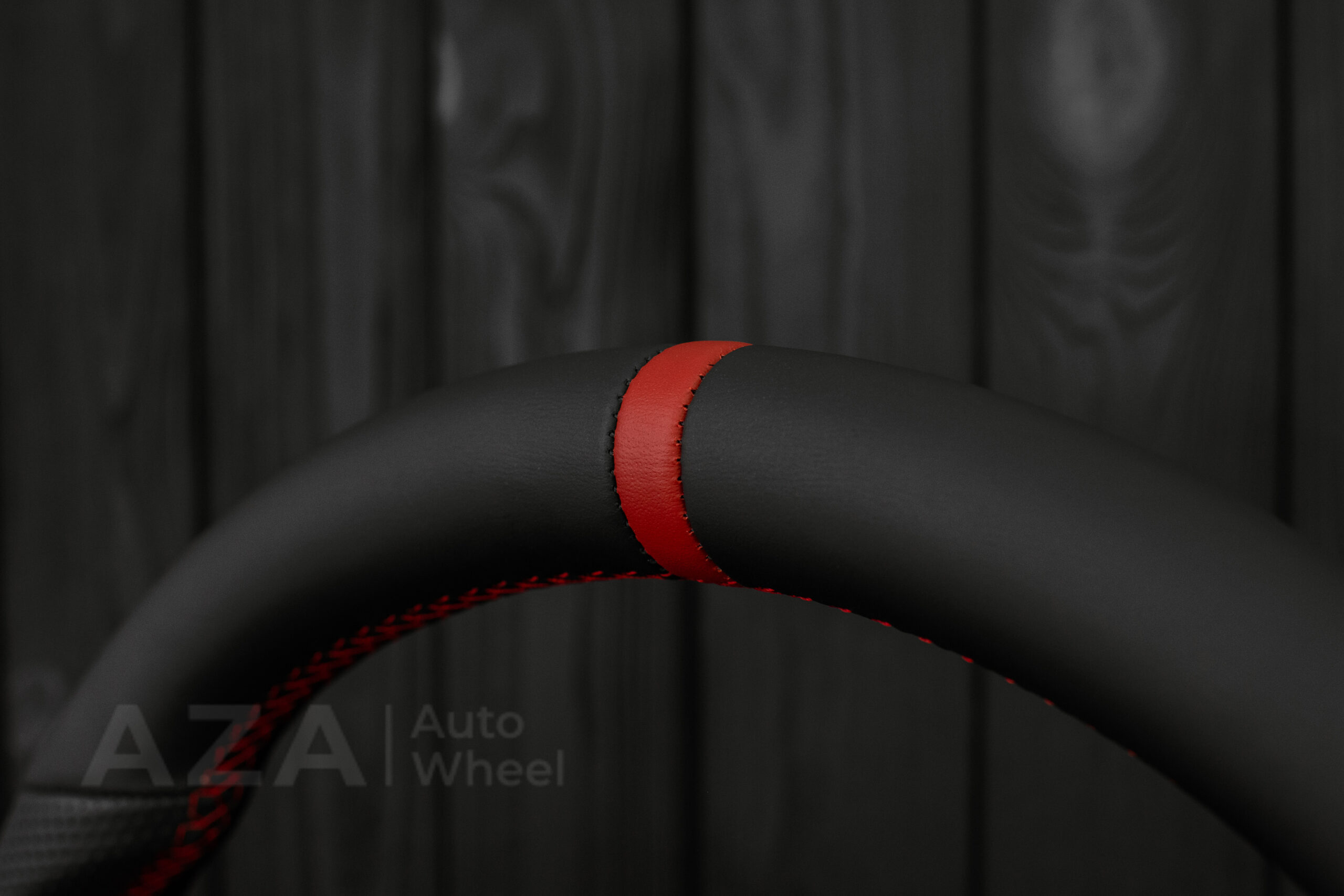 Steering wheel GM, C/K Suburban, Silverado (1988-1994) Napa/Red stripe and stich (can be any color) - Image 15
