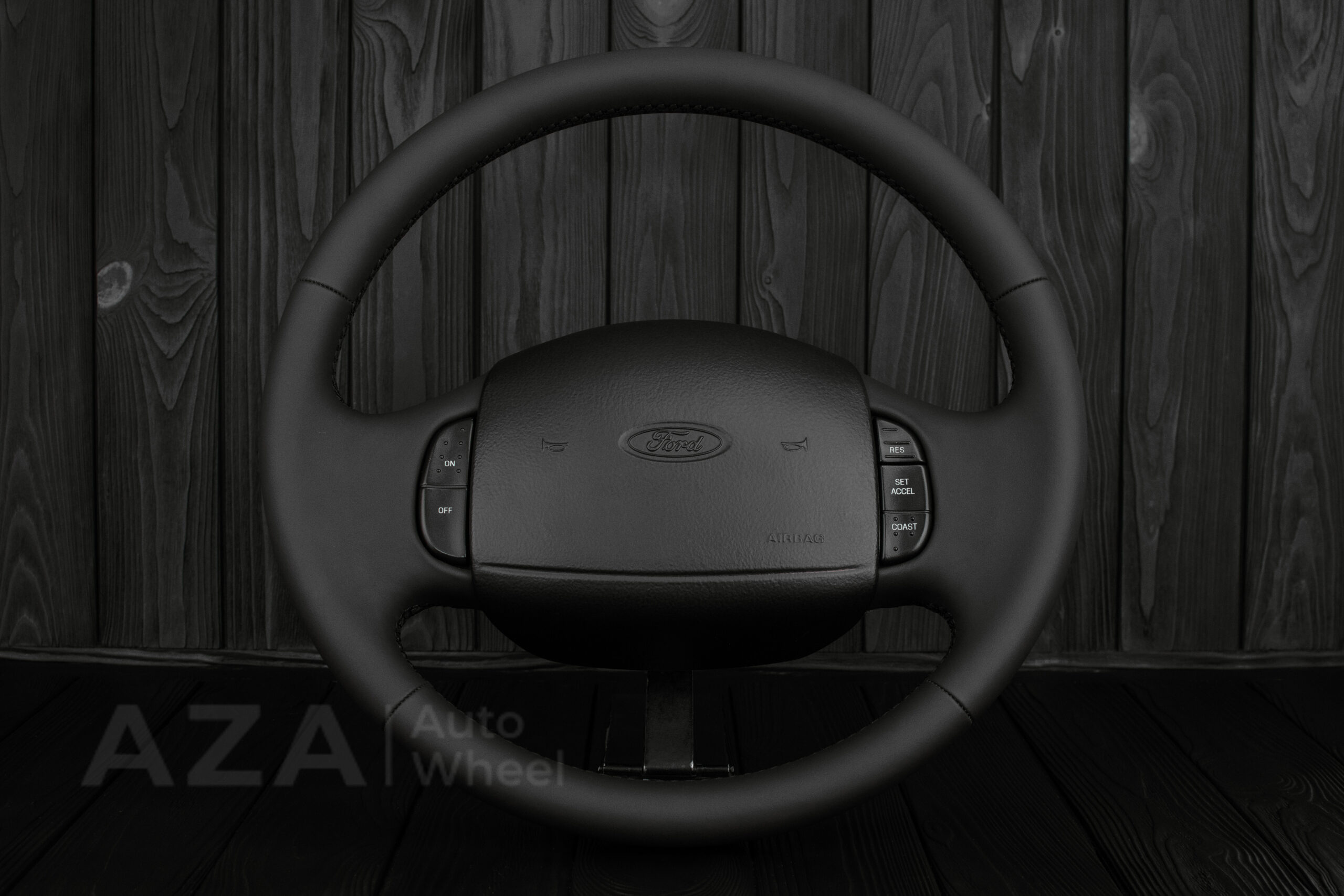 Steering wheel Ford F150/F250/F350 97-2007 Excursion Napa/Italian leather/BLK - Image 2