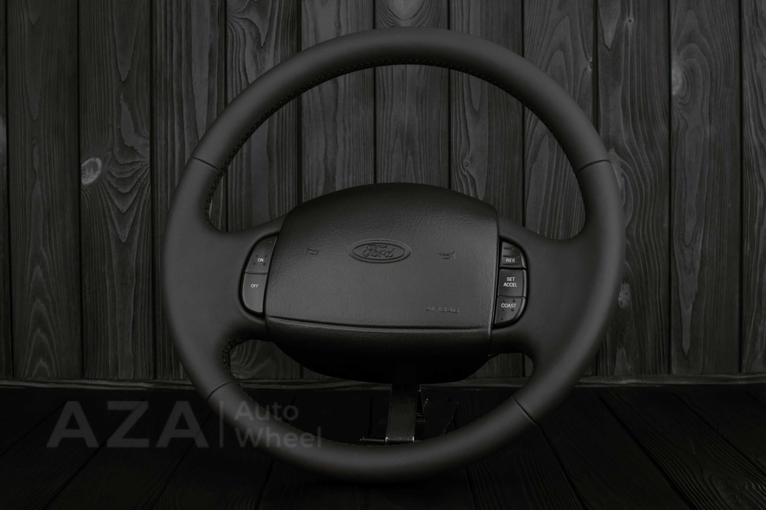 Steering wheel Ford F150/F250/F350 97-2007 Excursion Napa/Italian leather/BLK - Image 3