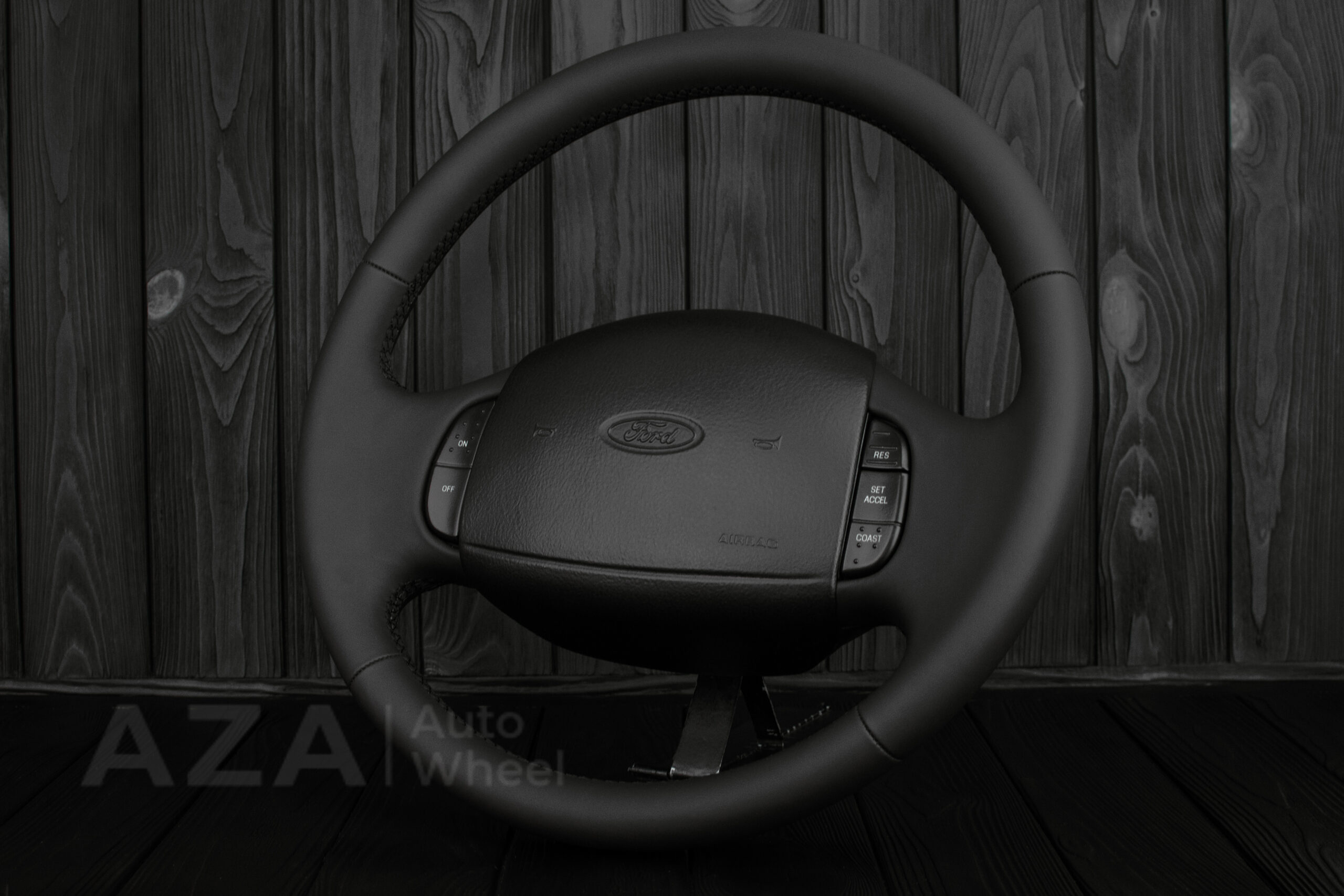 Steering wheel Ford F150/F250/F350 97-2007 Excursion Napa/Italian leather/BLK - Image 6