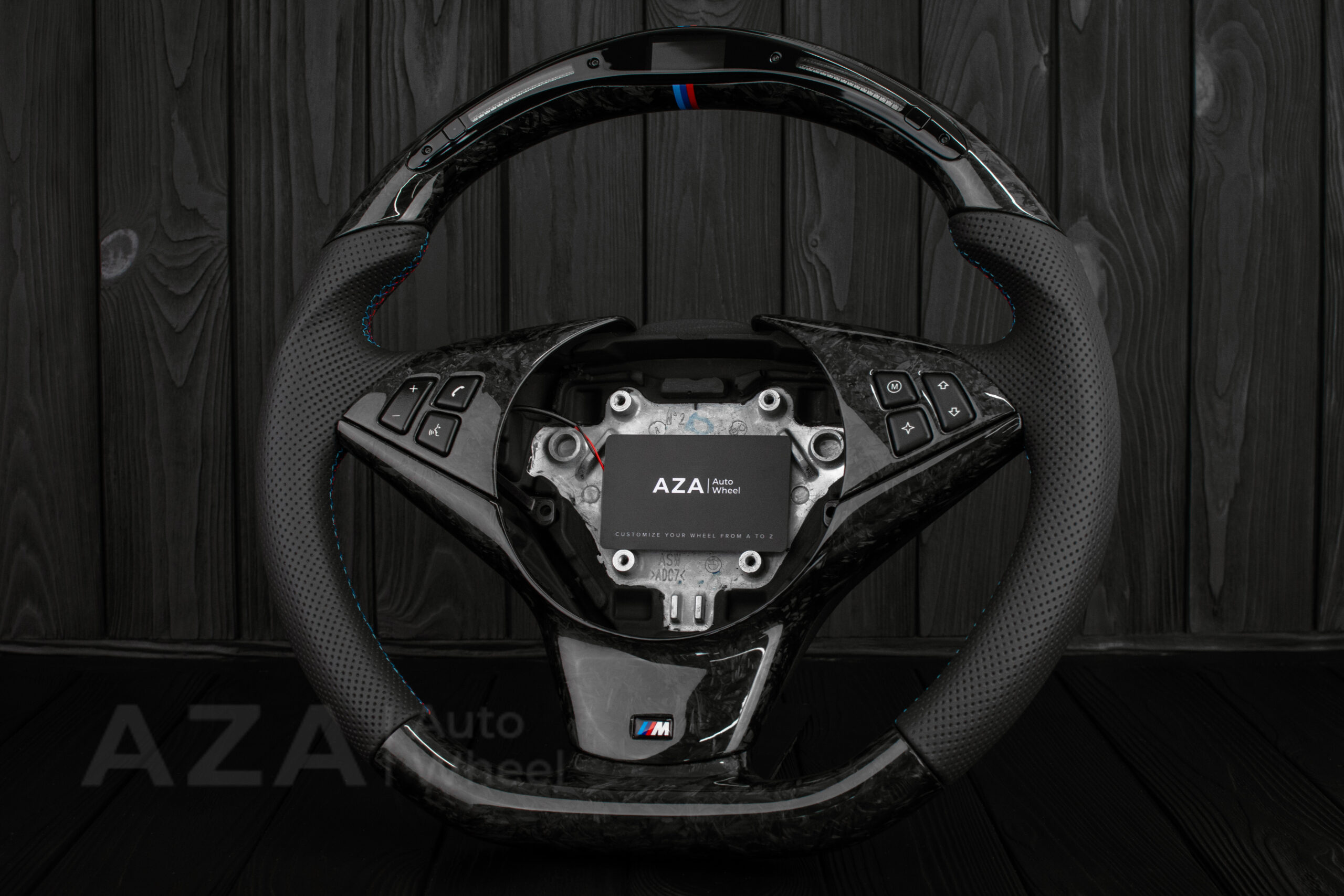 Steering wheel BMW E6X Forged Carbon LED Performance - Image 2