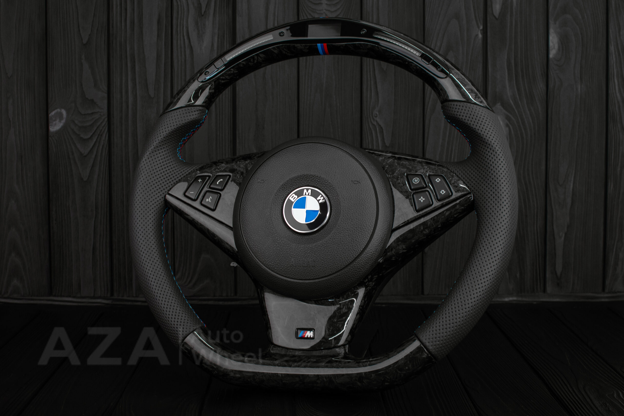 Steering wheel BMW E6X Forged Carbon LED Performance - Image 5