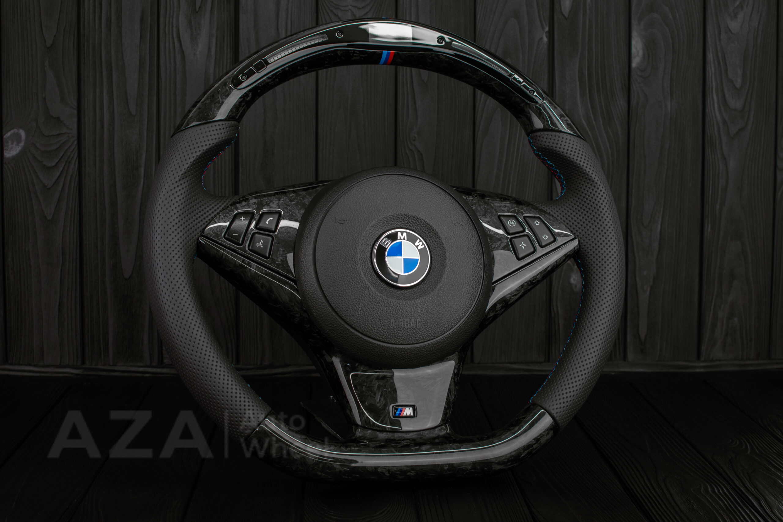 Steering wheel BMW E6X Forged Carbon LED Performance - Image 6
