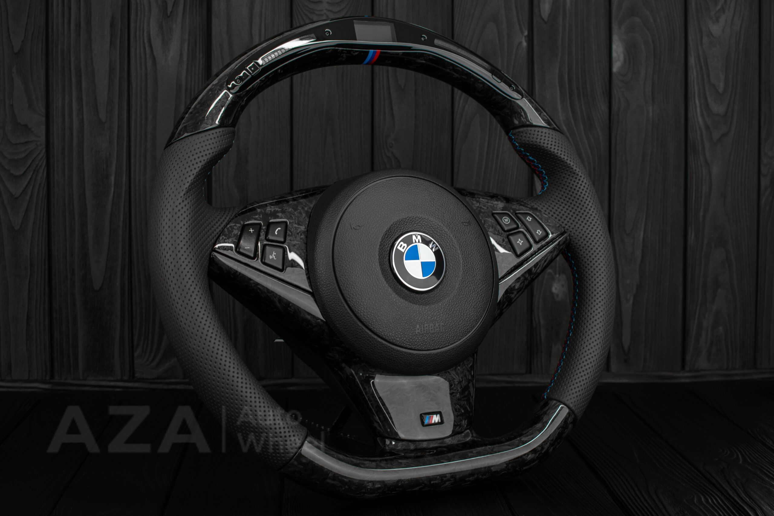 Steering wheel BMW E6X Forged Carbon LED Performance - Image 7