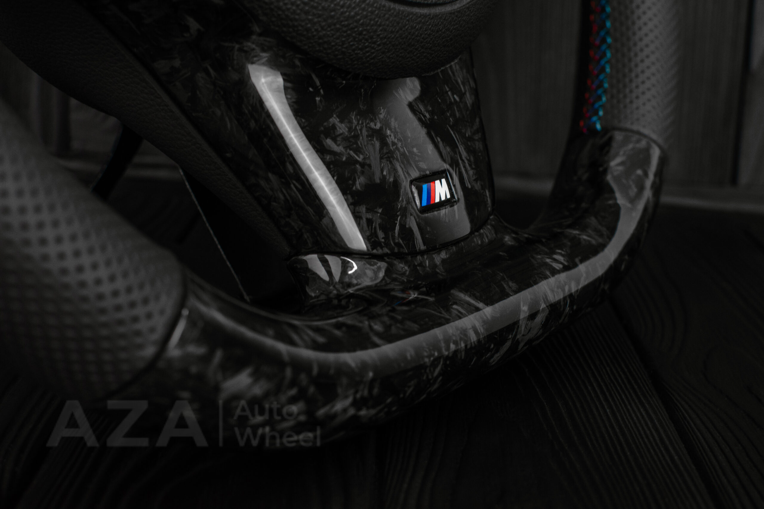 Steering wheel BMW E6X Forged Carbon LED Performance - Image 16