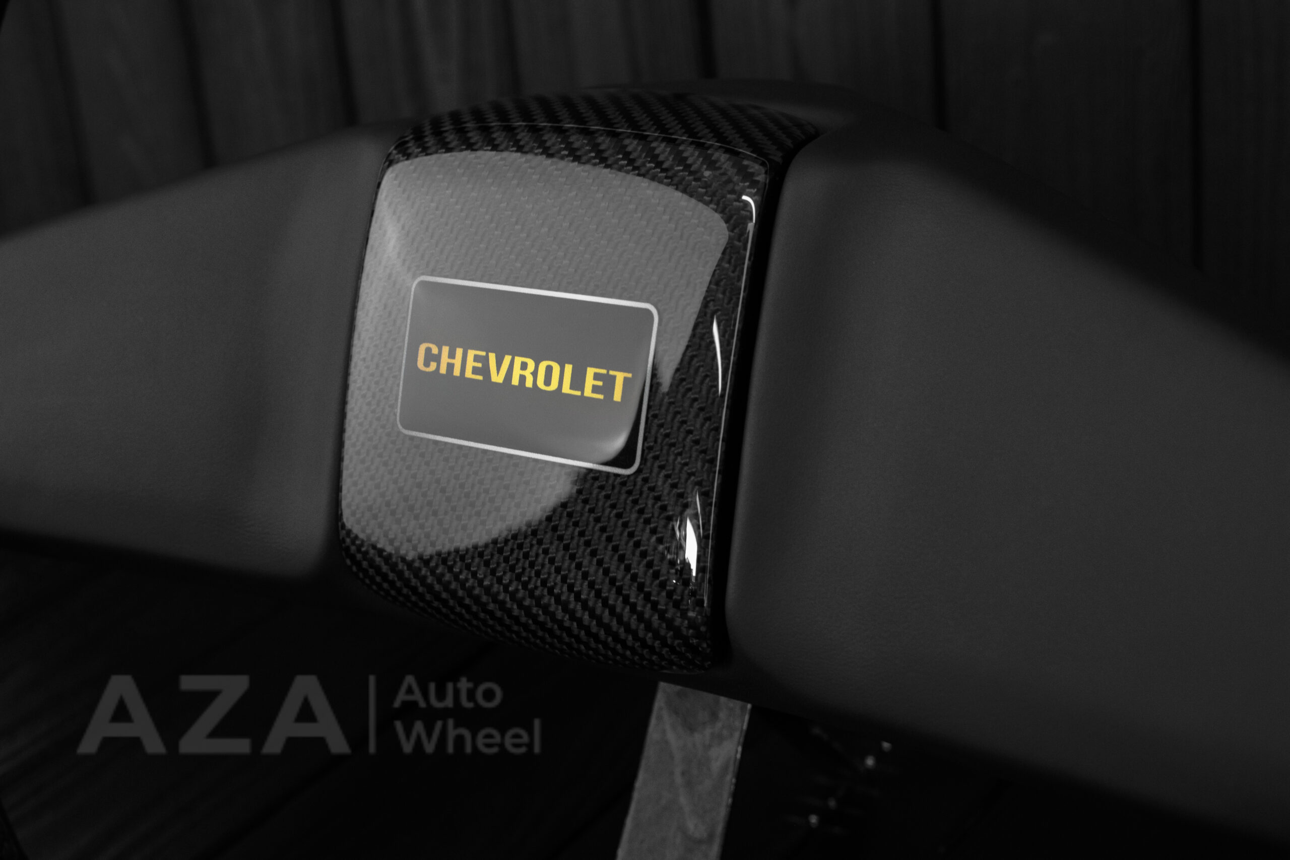 Steering wheel Square Body Silverado GM K5 C10 1973-1987 Blazer Silverado Carbon fiber/Napa/Perforated leather Carbon Fiber Horn - Image 5