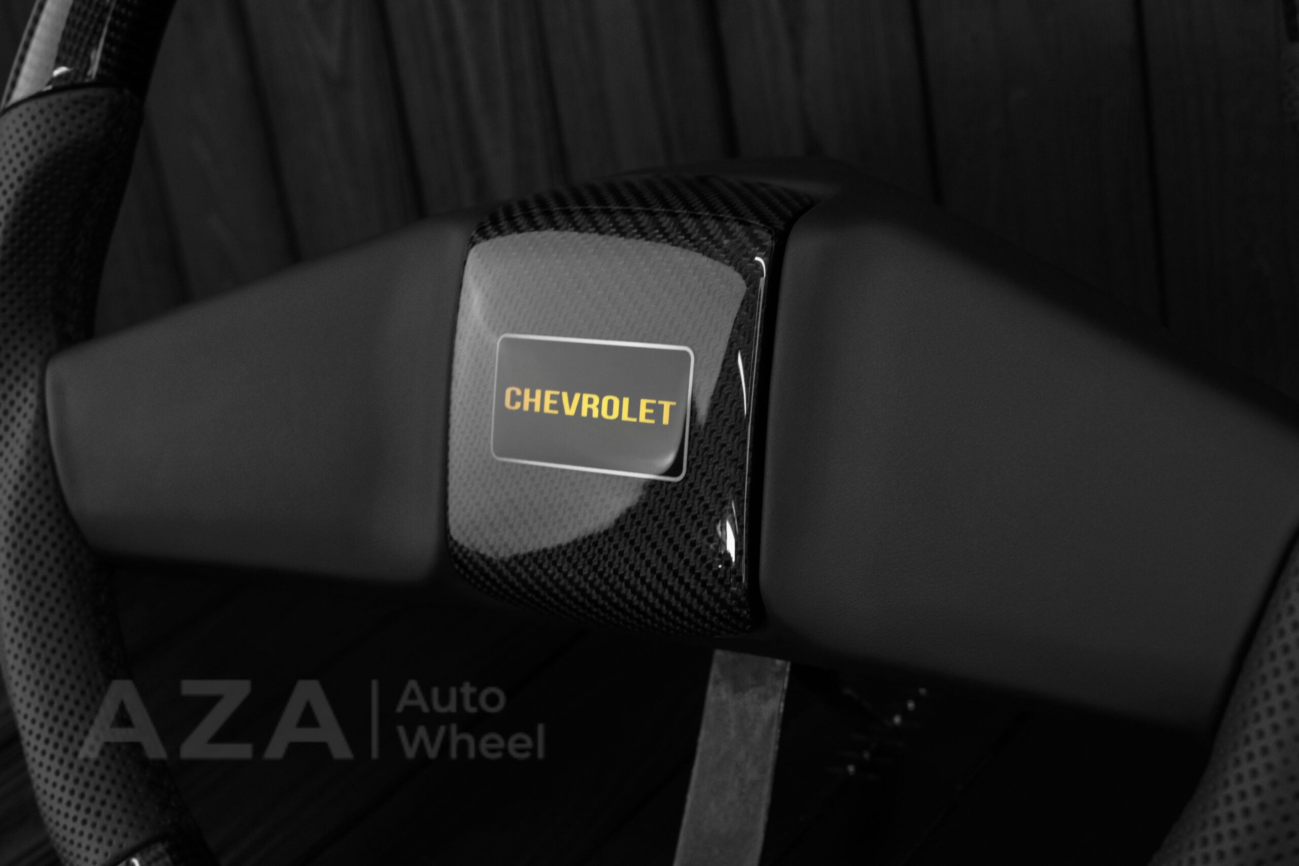 Steering wheel Square Body Silverado GM K5 C10 1973-1987 Blazer Silverado Carbon fiber/Napa/Perforated leather Carbon Fiber Horn - Image 6