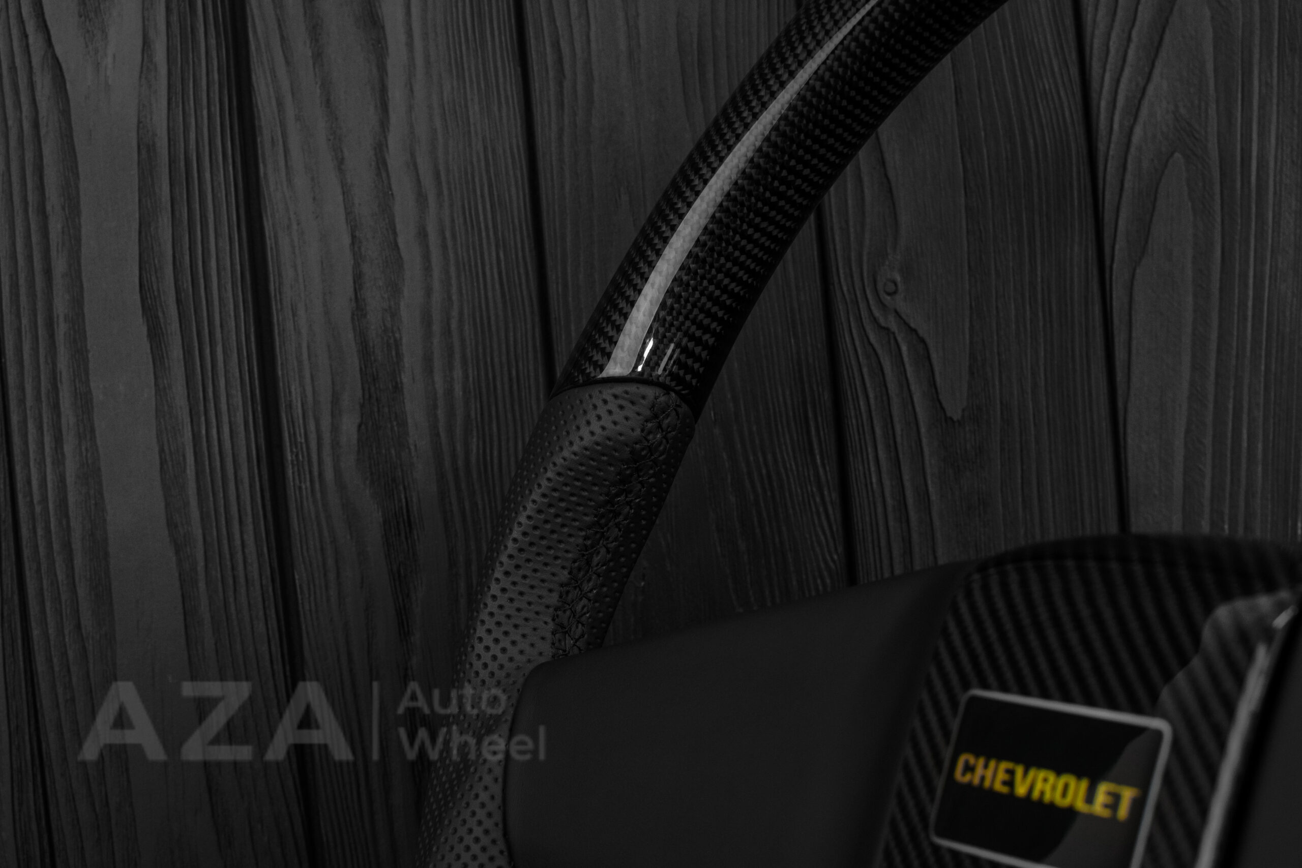 Steering wheel Square Body Silverado GM K5 C10 1973-1987 Blazer Silverado Carbon fiber/Napa/Perforated leather Carbon Fiber Horn - Image 10