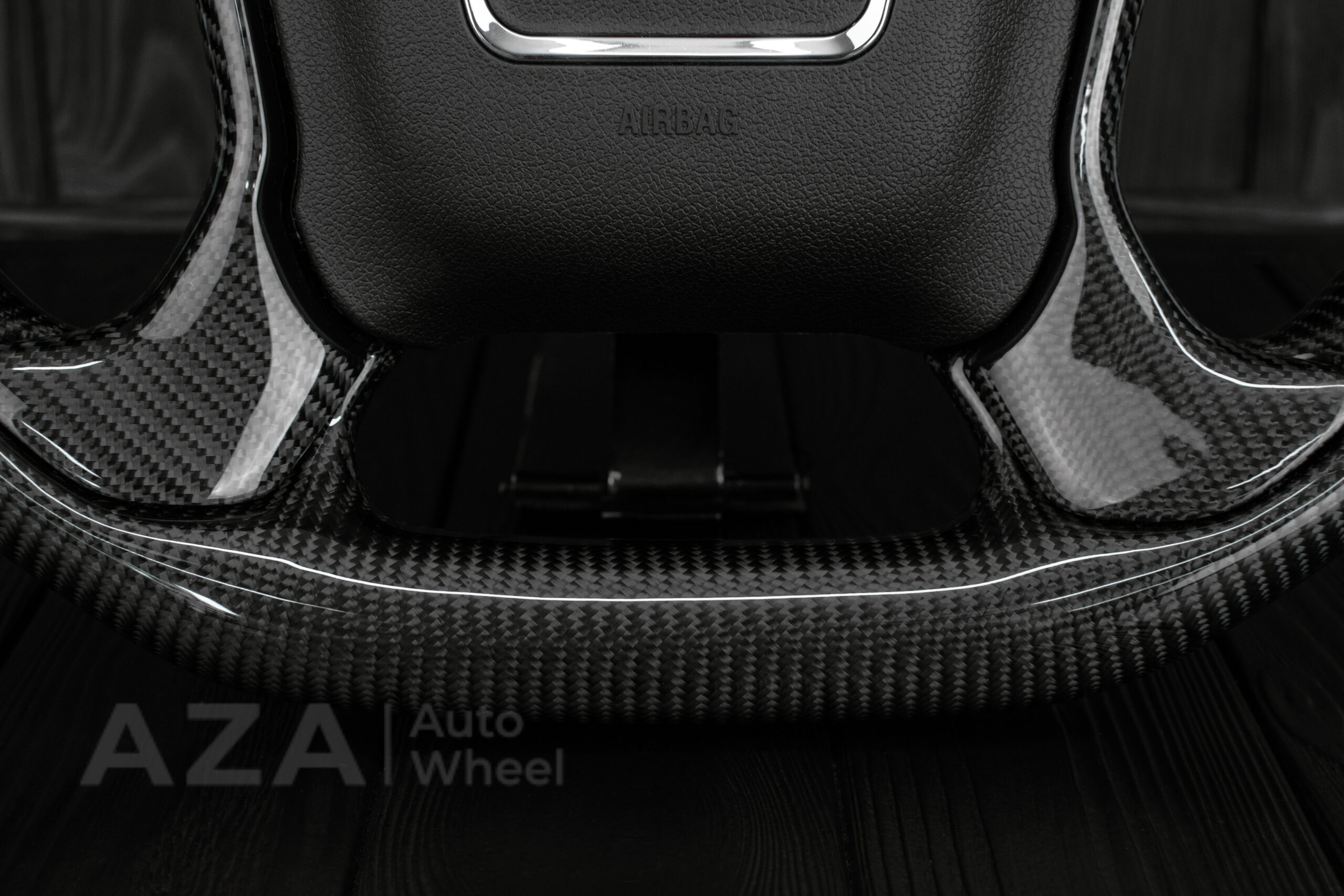 Steering wheel GMC Sierra Silverado Denali 2014-2018 Perforated Leather/Carbon Fiber/Silver accents - Image 12