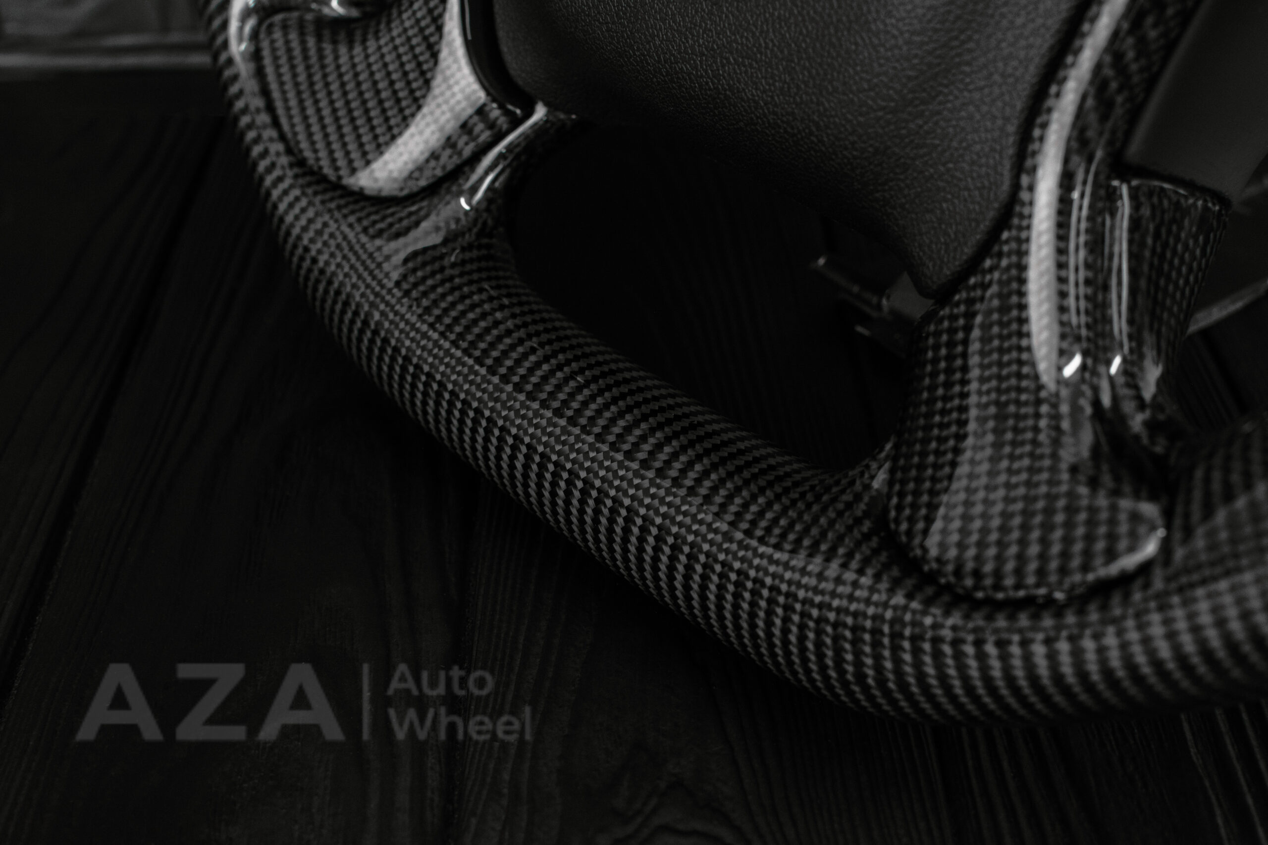 Steering wheel GMC Sierra Silverado Denali 2014-2018 Perforated Leather/Carbon Fiber/Silver accents - Image 11