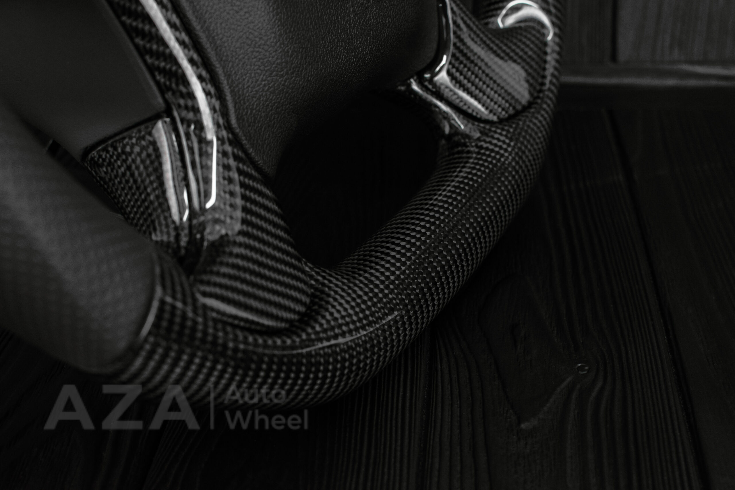 Steering wheel GMC Sierra Silverado Denali 2014-2018 Perforated Leather/Carbon Fiber/Silver accents - Image 10