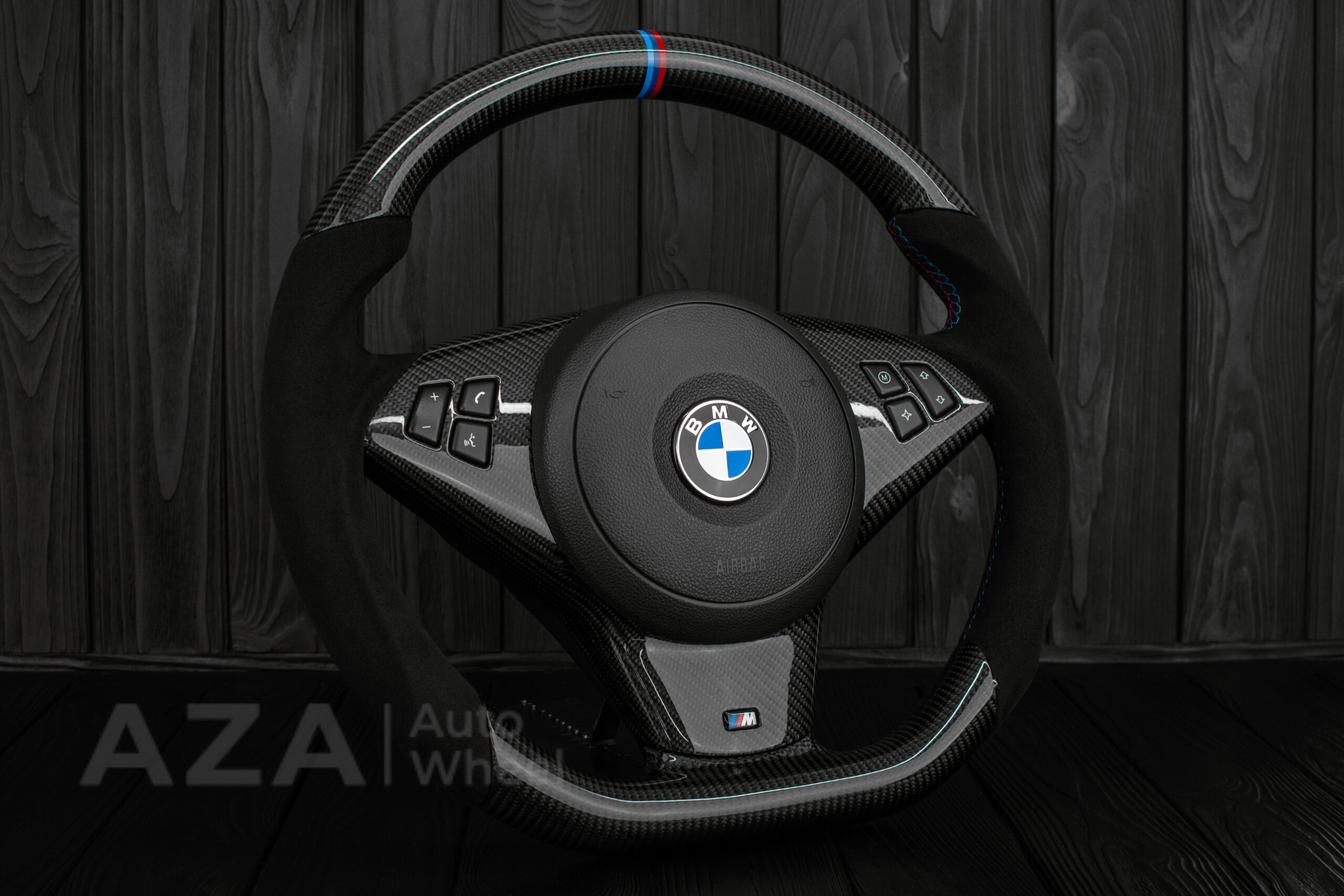 Steering wheel BMW E6X Carbon Fiber Alcantara - Image 3