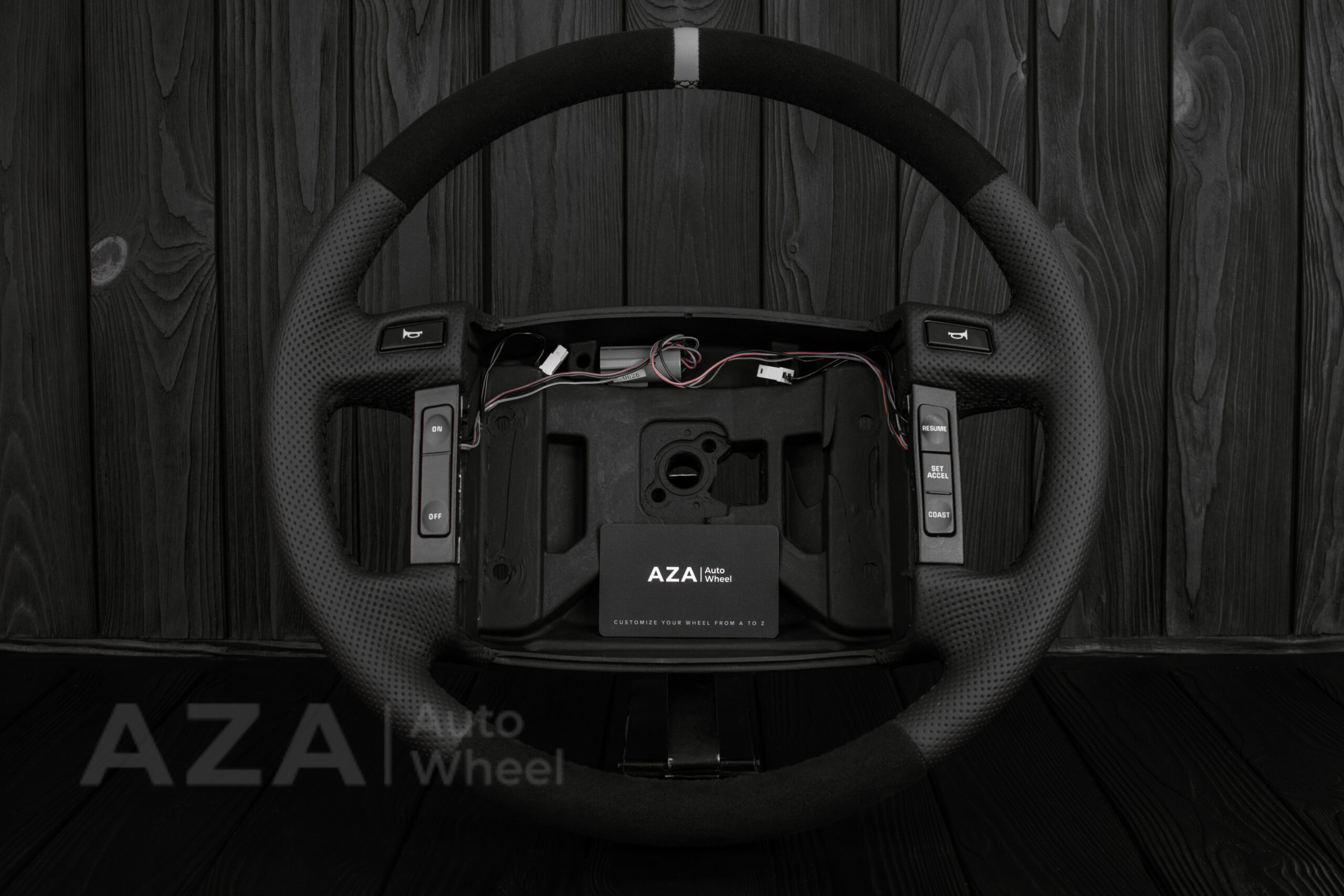 Steering wheel Fox Body Ford Mustang GT Cobra SVT Roush Perforated Leather/Alcantara - Image 7