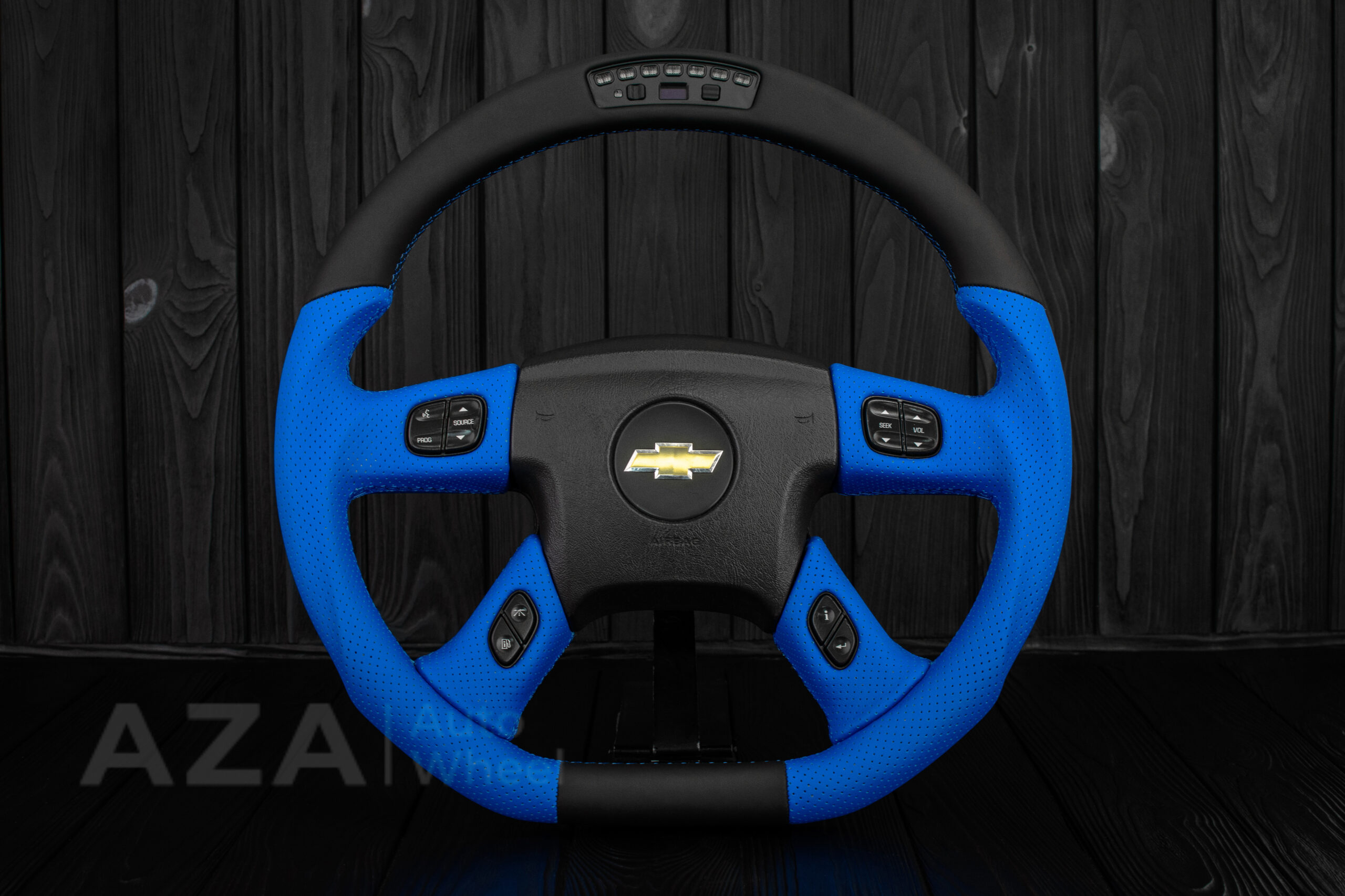 Steering wheel GM, Silverado, Sierra, Yukon, H2, Trailblazer (2003+) Napa/Perforated leather/Performance REV display - Image 2