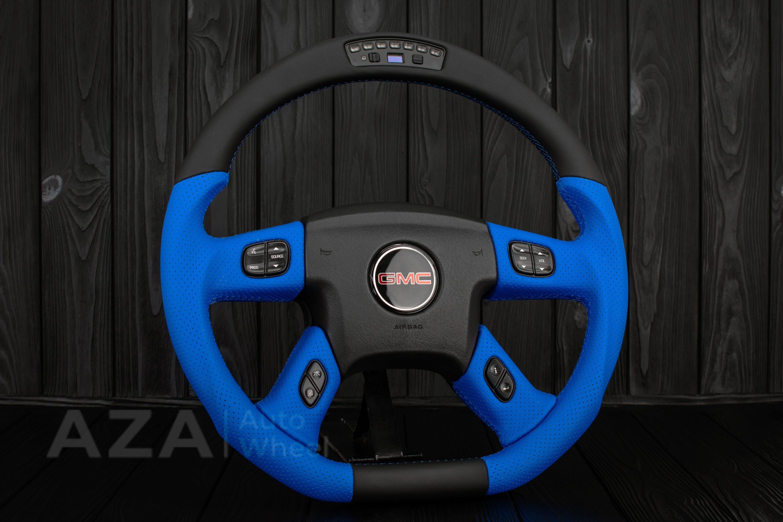 Steering wheel GM, Silverado, Sierra, Yukon, H2, Trailblazer (2003+) Napa/Perforated leather/Performance REV display - Image 5