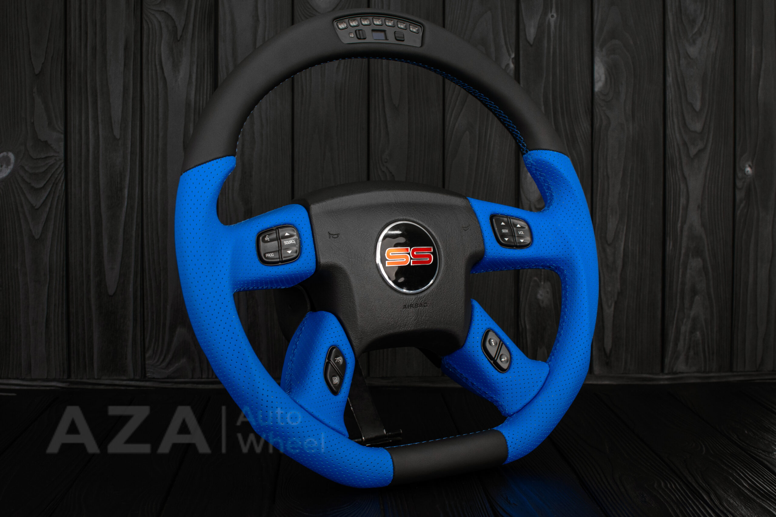 Steering wheel GM, Silverado, Sierra, Yukon, H2, Trailblazer (2003+) Napa/Perforated leather/Performance REV display - Image 6
