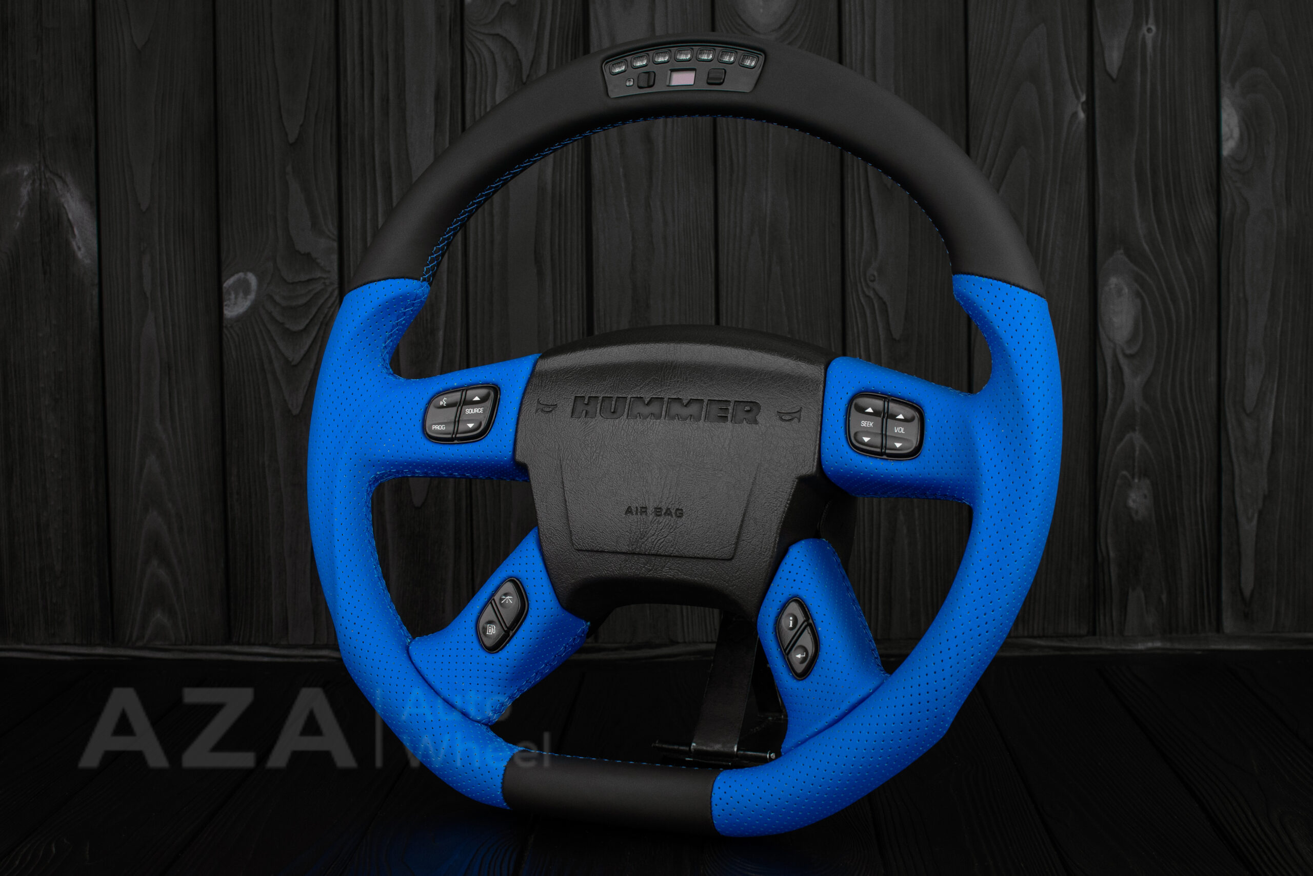 Steering wheel GM, Silverado, Sierra, Yukon, H2, Trailblazer (2003+) Napa/Perforated leather/Performance REV display - Image 3