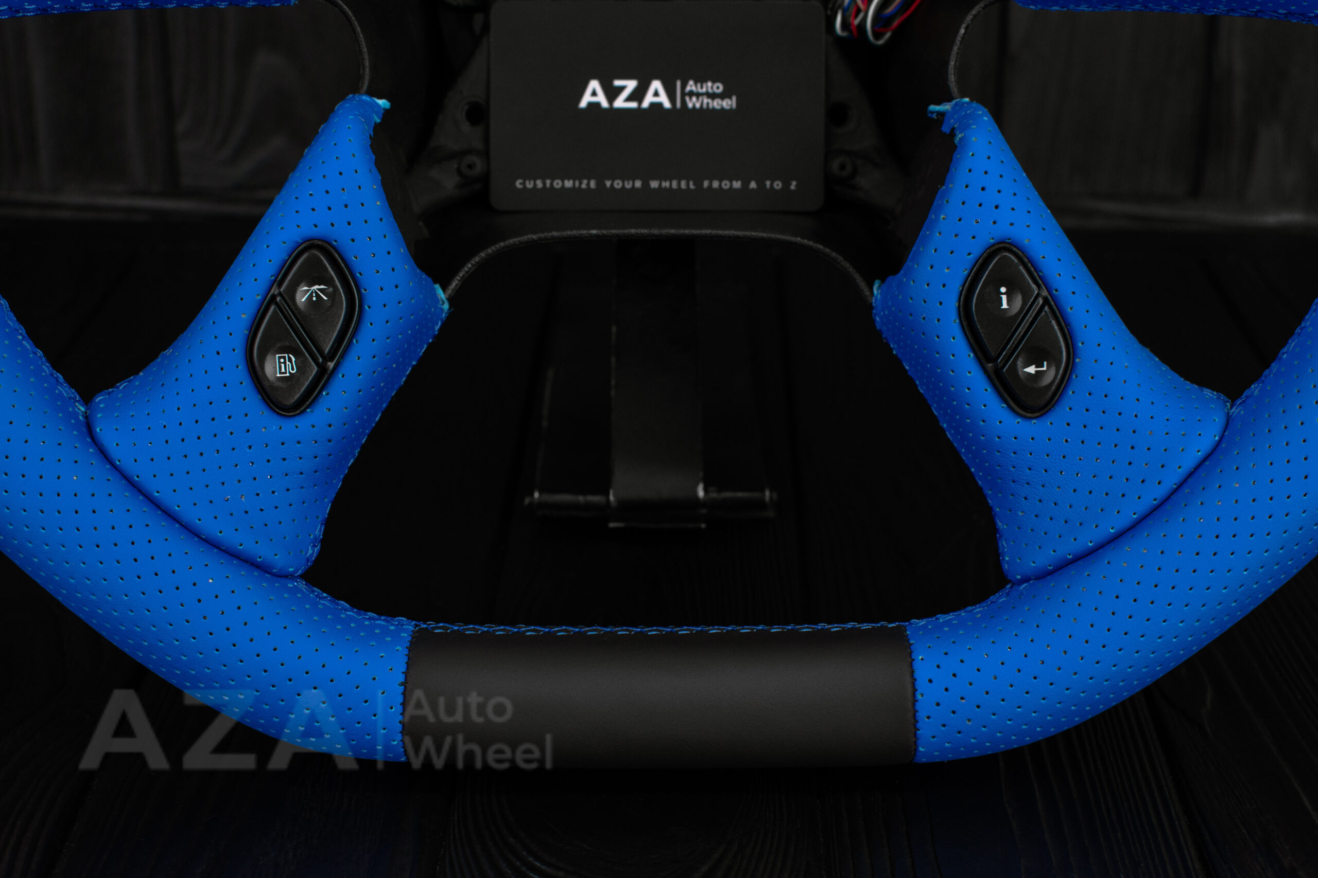 Steering wheel GM, Silverado, Sierra, Yukon, H2, Trailblazer (2003+) Napa/Perforated leather/Performance REV display - Image 14