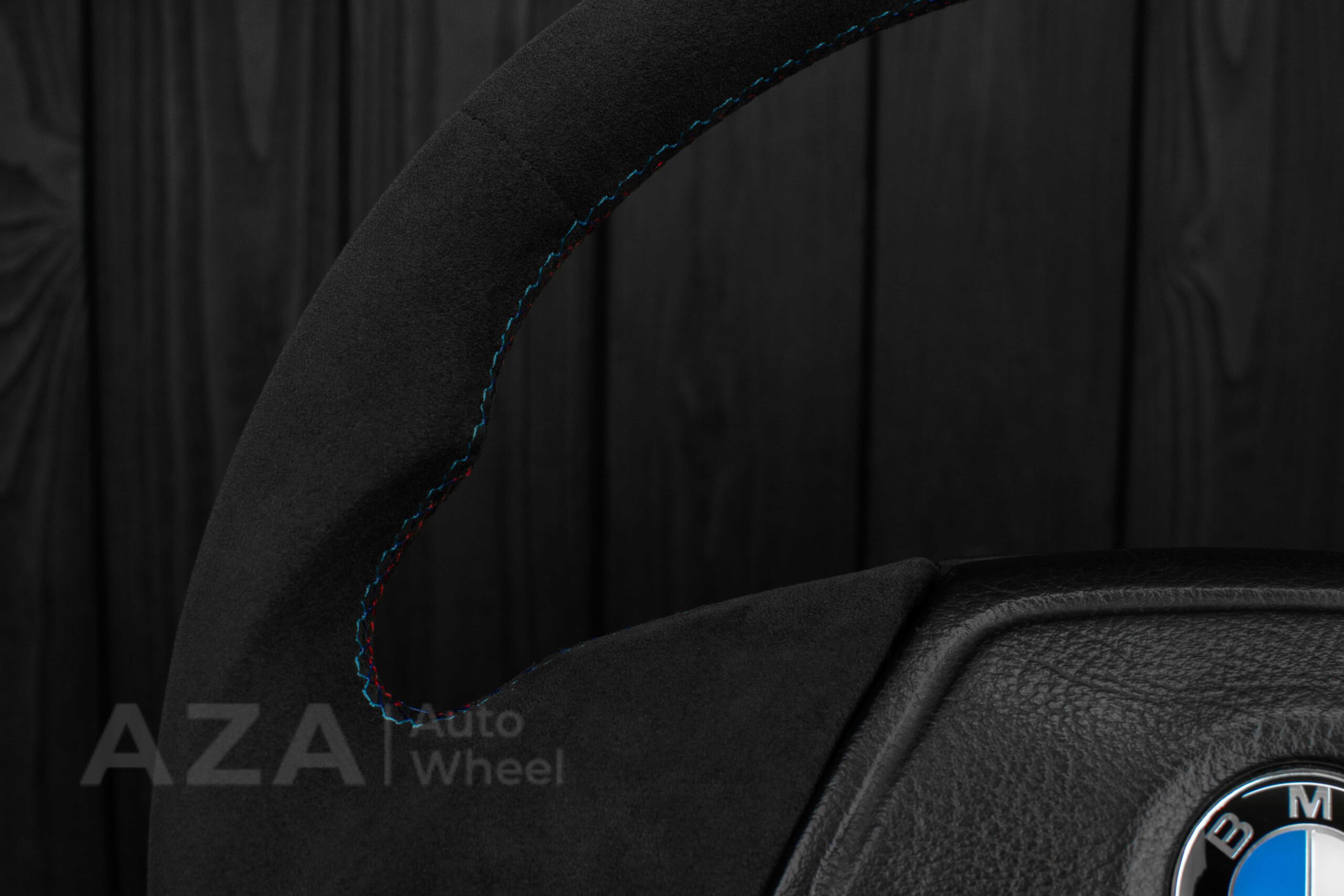 Steering wheel BMW E36 Euro Alcantara/blue stripe - Image 25