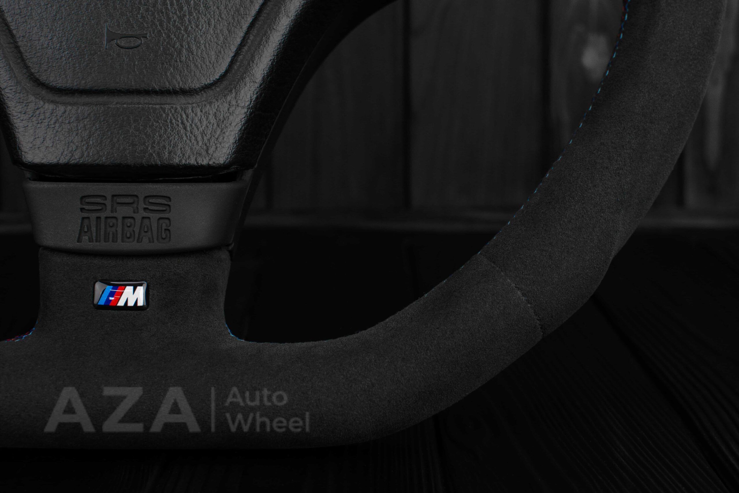 Steering wheel BMW E36 Euro Alcantara/blue stripe - Image 23