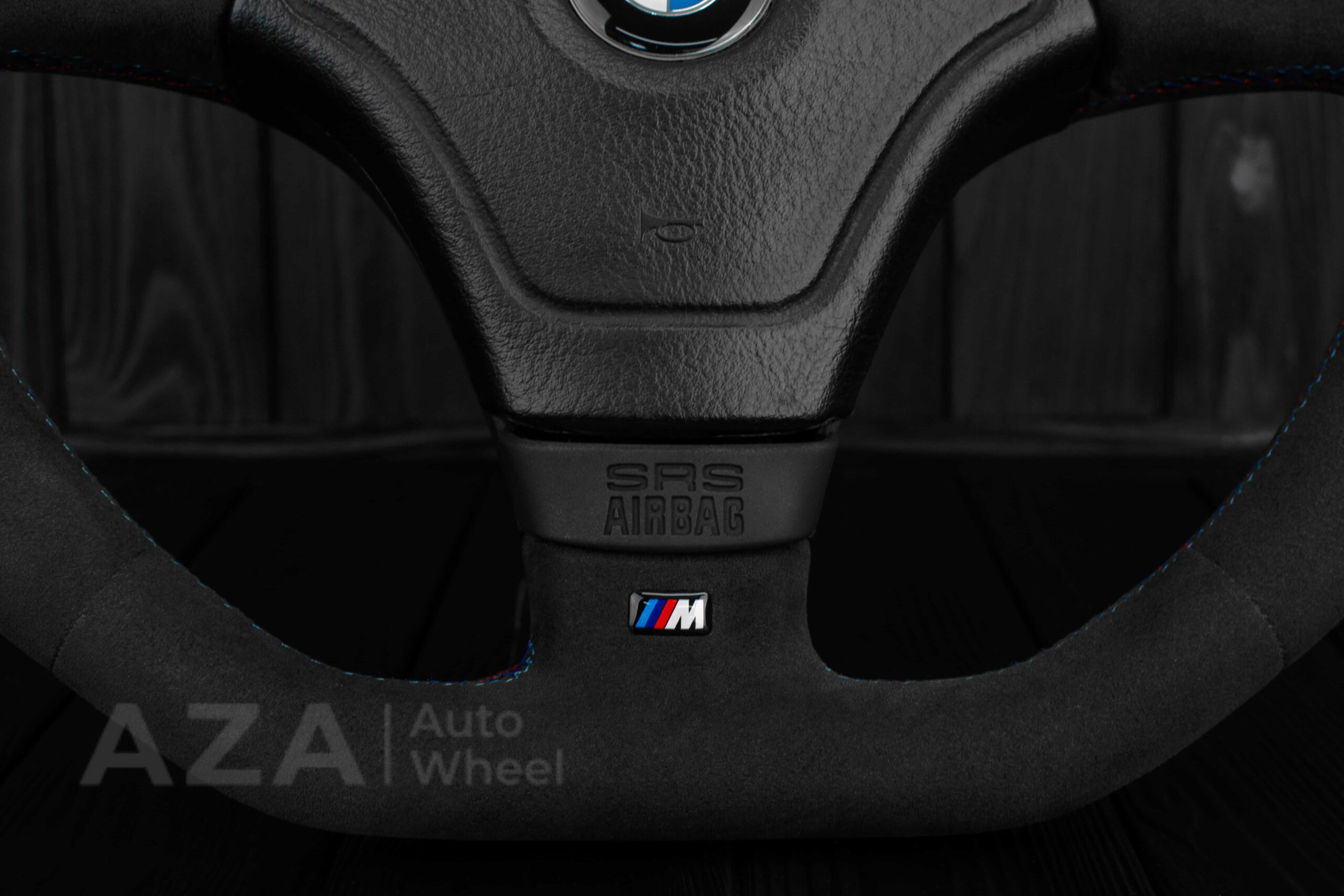 Steering wheel BMW E36 Euro Alcantara/blue stripe - Image 22
