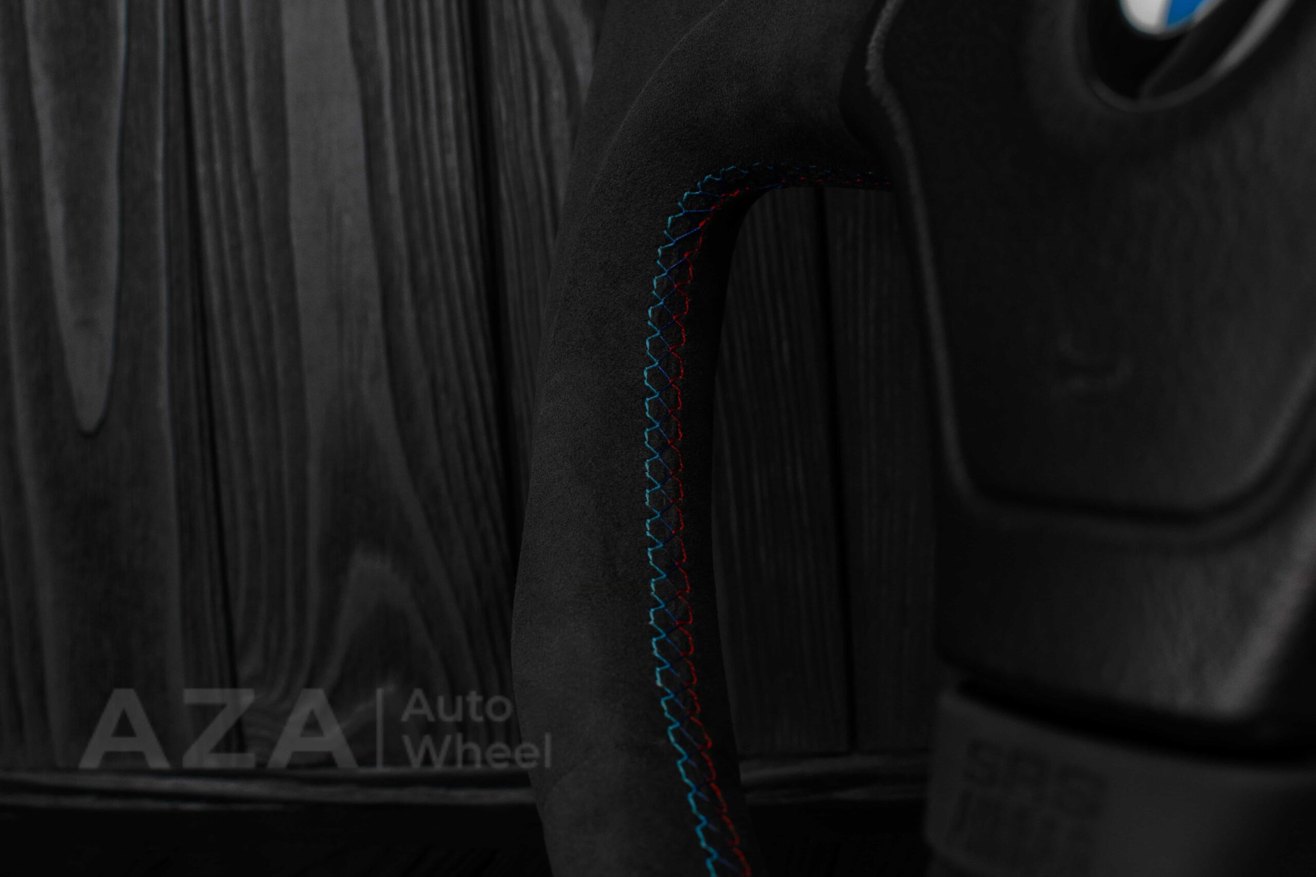 Steering wheel BMW E36 Euro Alcantara/blue stripe - Image 20