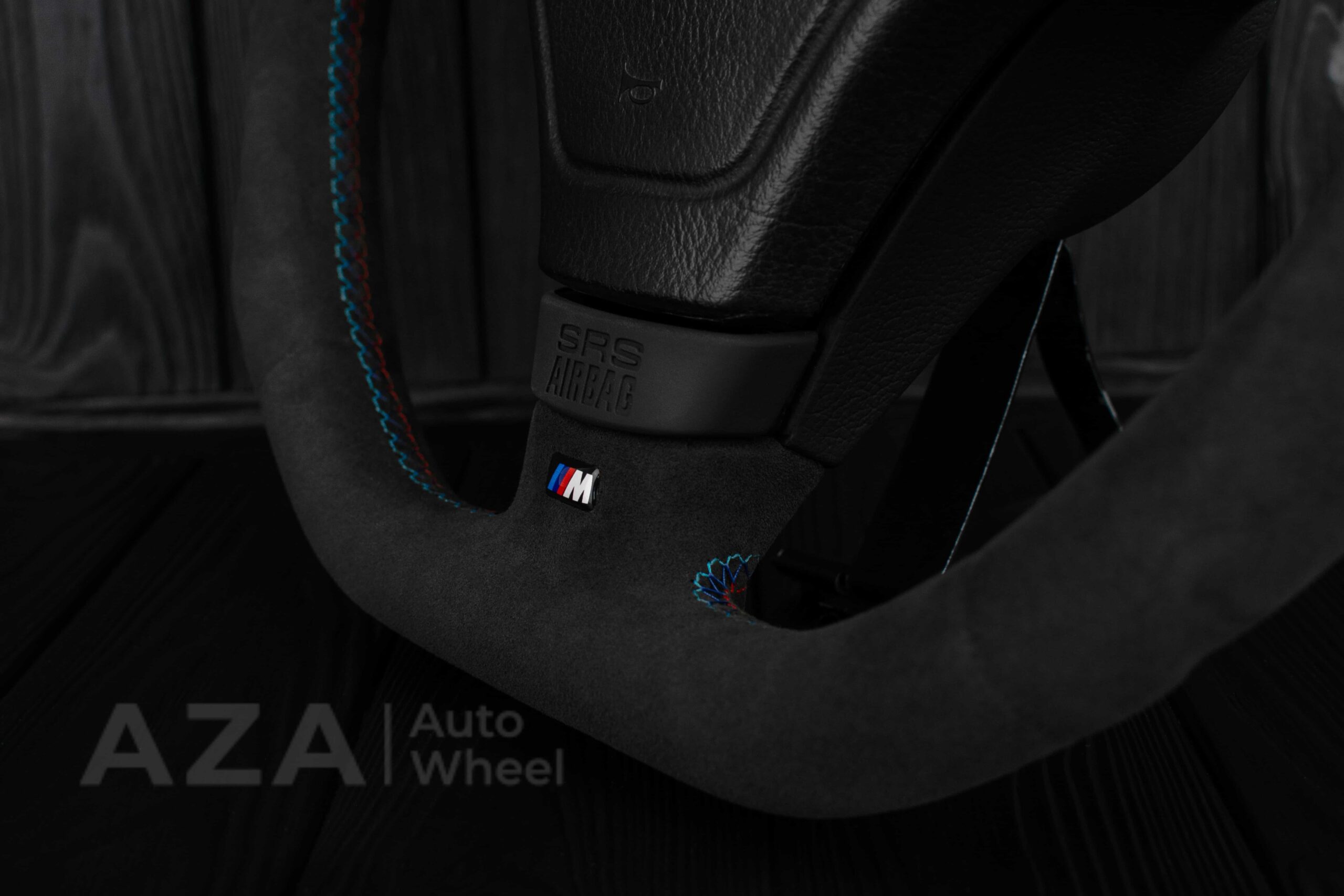 Steering wheel BMW E36 Euro Alcantara/blue stripe - Image 19