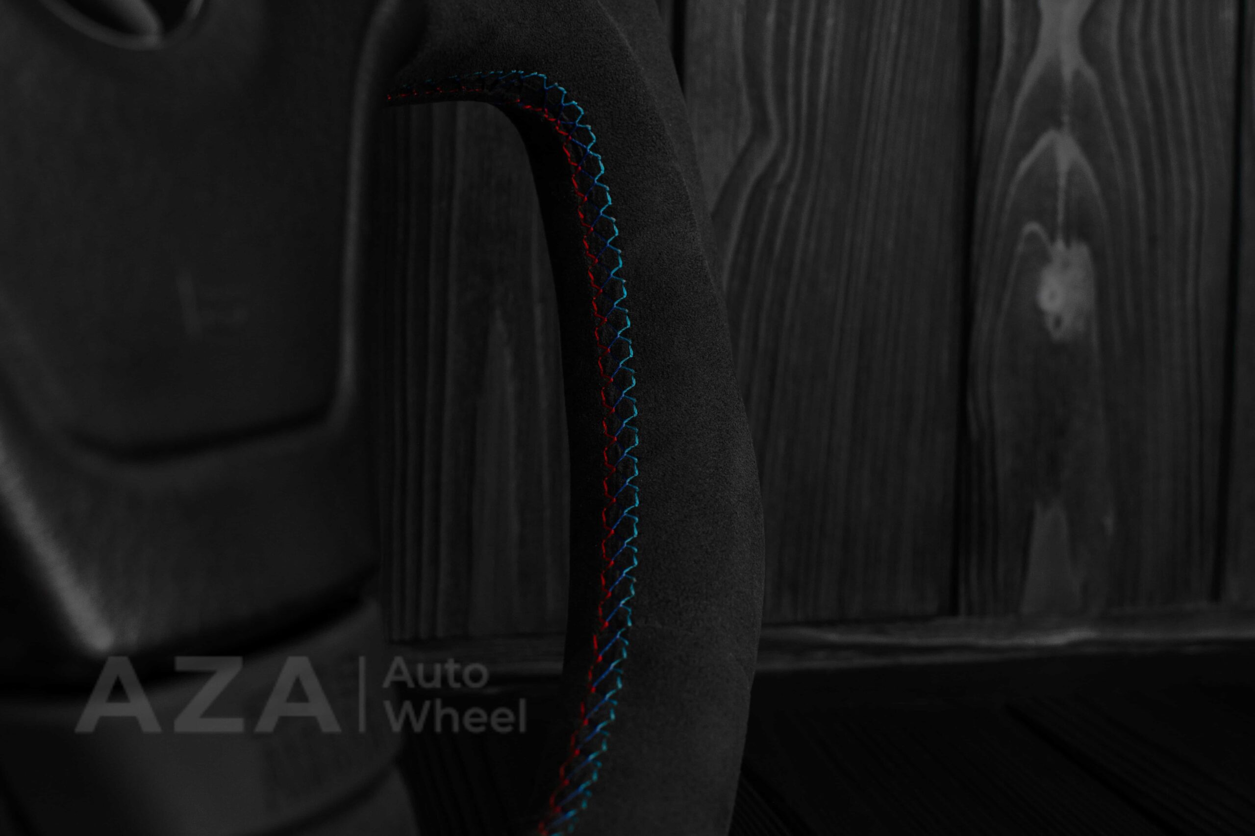 Steering wheel BMW E36 Euro Alcantara/blue stripe - Image 17