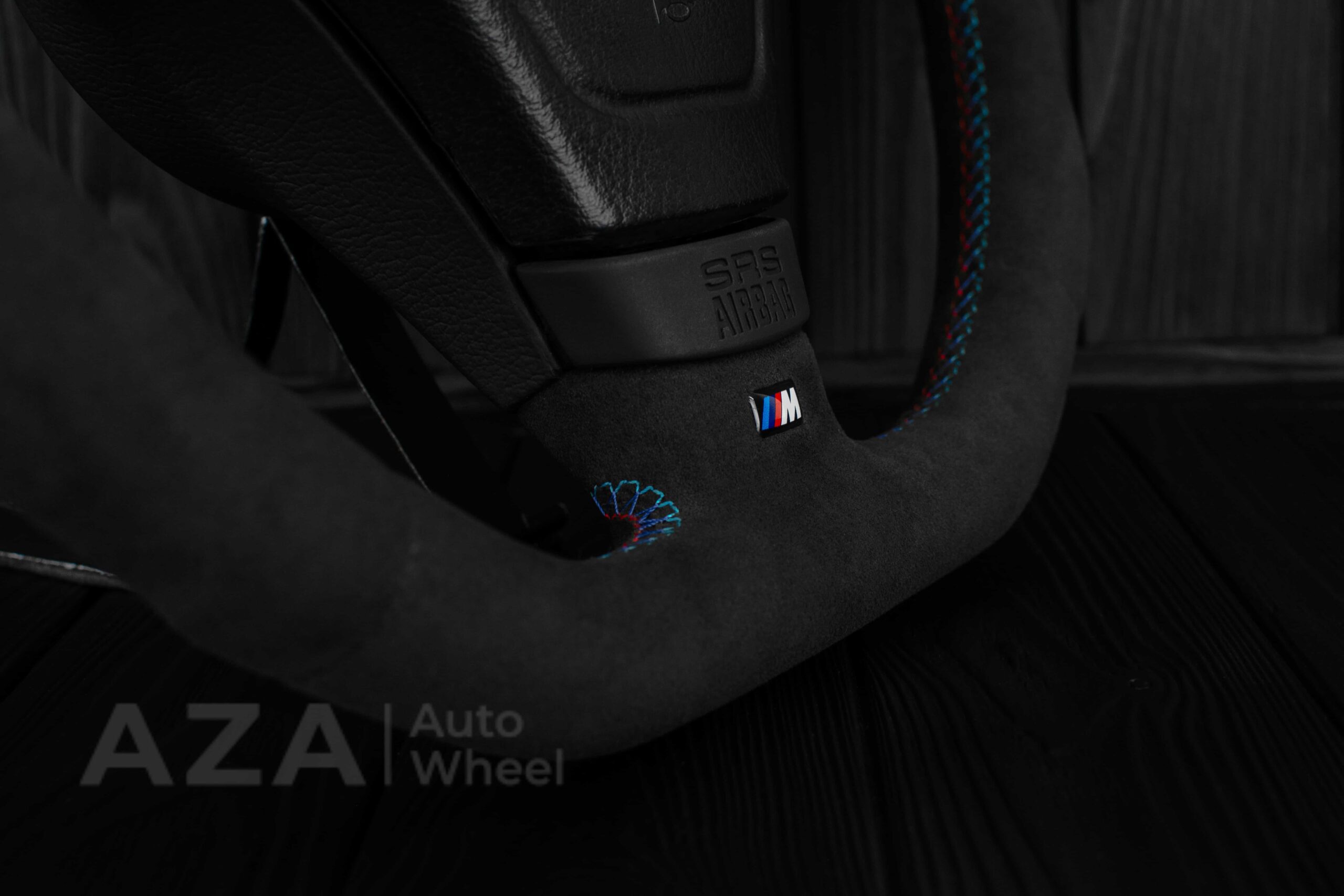 Steering wheel BMW E36 Euro Alcantara/blue stripe - Image 16