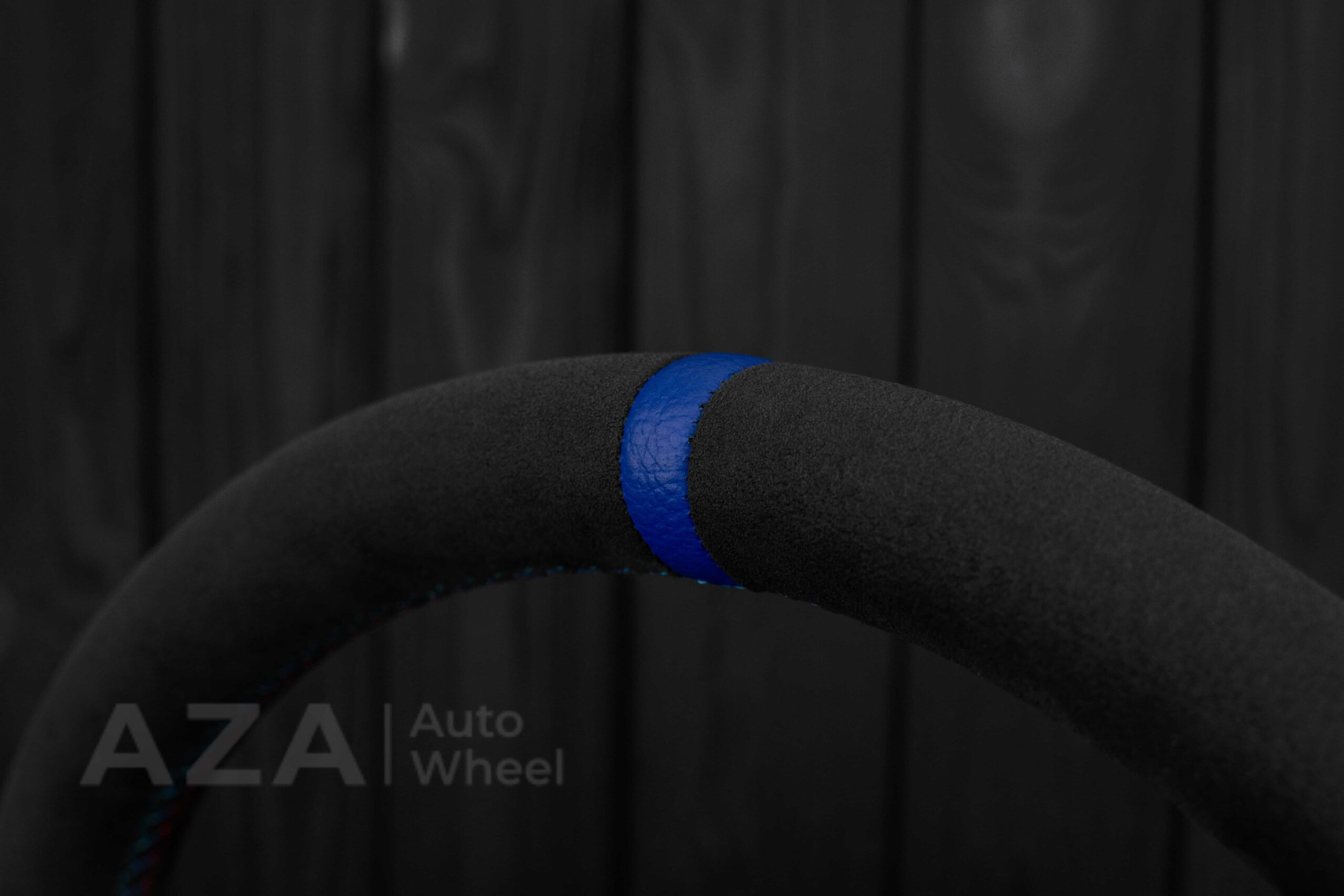 Steering wheel BMW E36 Euro Alcantara/blue stripe - Image 15