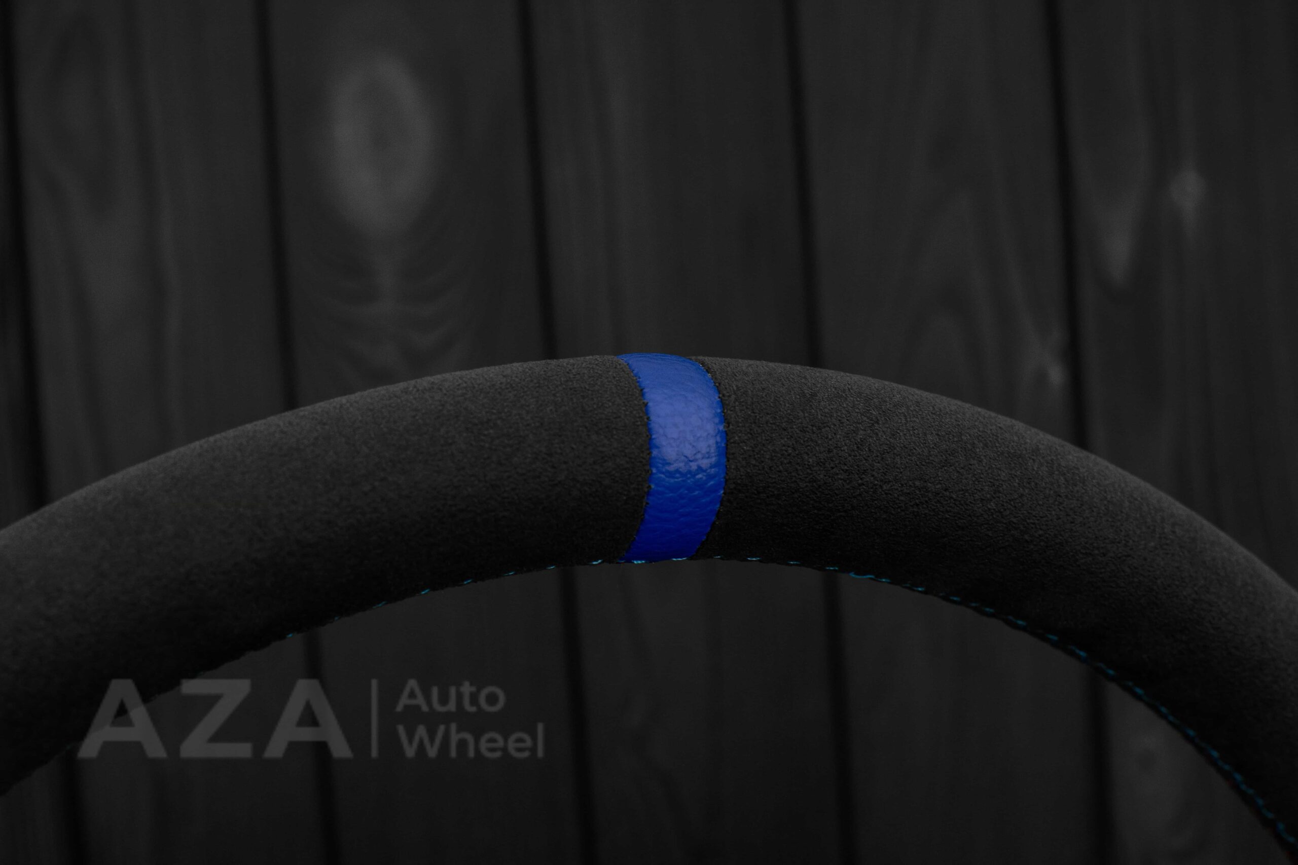 Steering wheel BMW E36 Euro Alcantara/blue stripe - Image 13