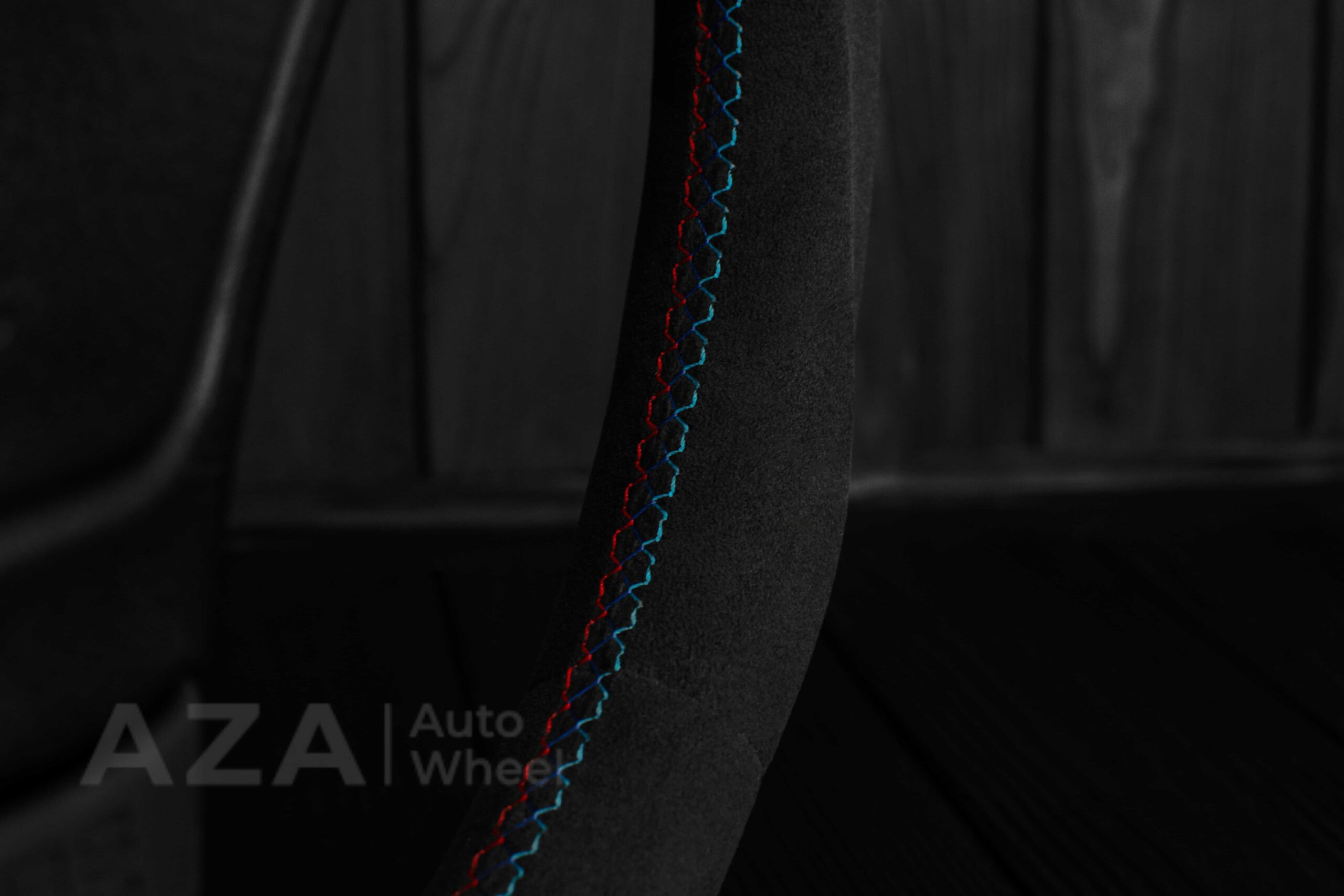Steering wheel BMW E36 Euro Alcantara/blue stripe - Image 12