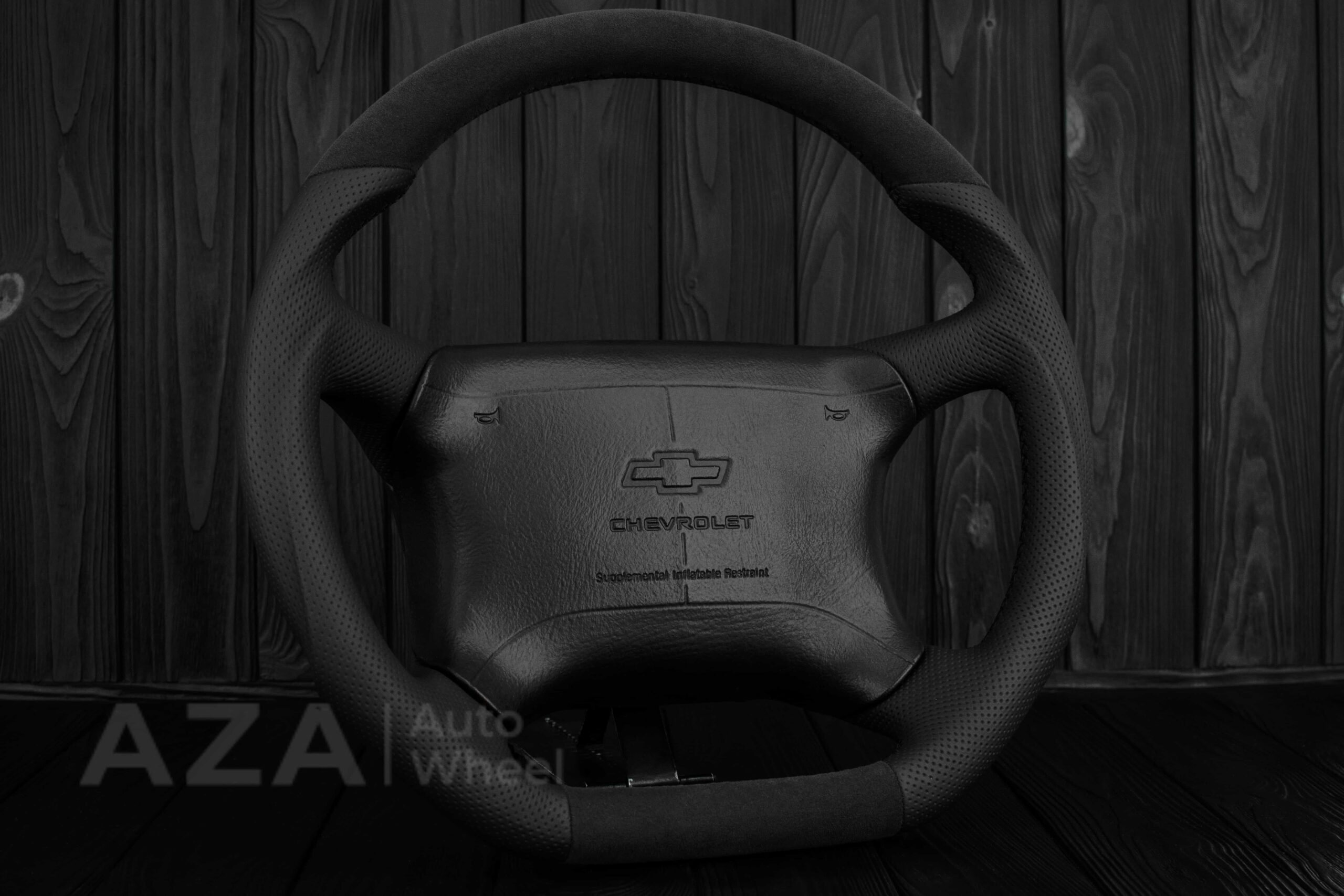 Steering wheel GM, Tahoe, Silverado, Sierra truck (1995-1997) Alcantara/Perforated leather - Image 3