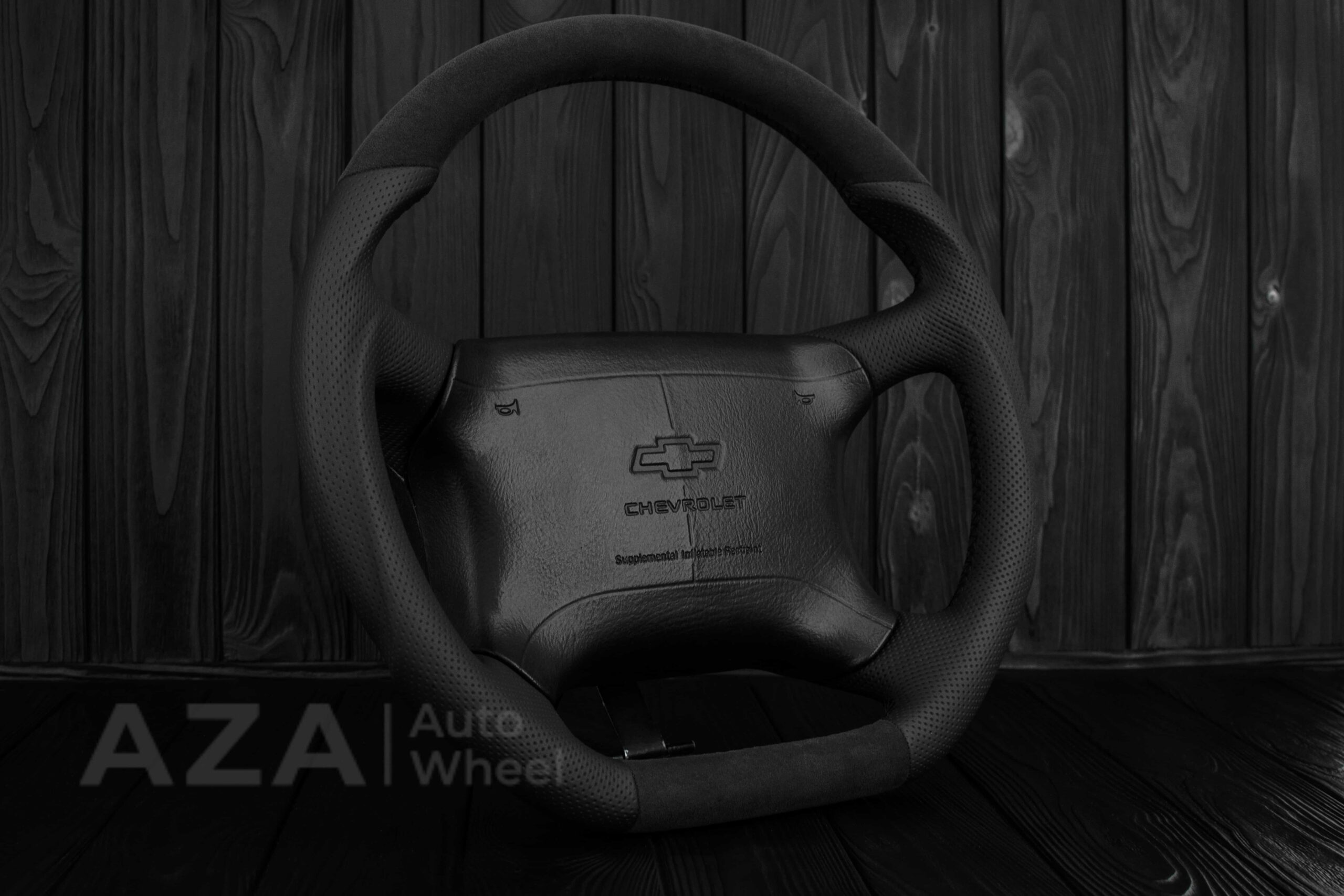 Steering wheel GM, Tahoe, Silverado, Sierra truck (1995-1997) Alcantara/Perforated leather - Image 4