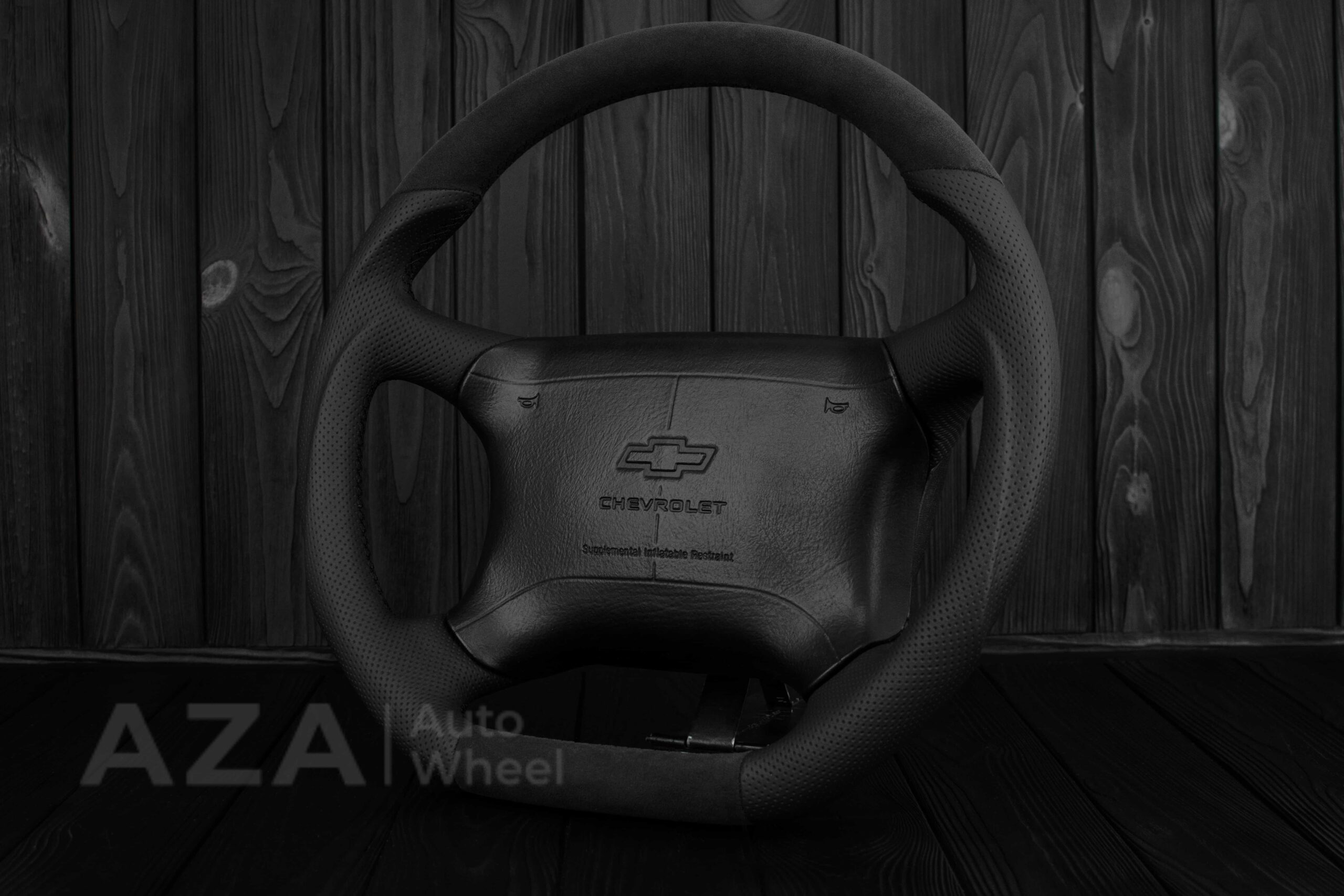 Steering wheel GM, Tahoe, Silverado, Sierra truck (1995-1997) Alcantara/Perforated leather - Image 6