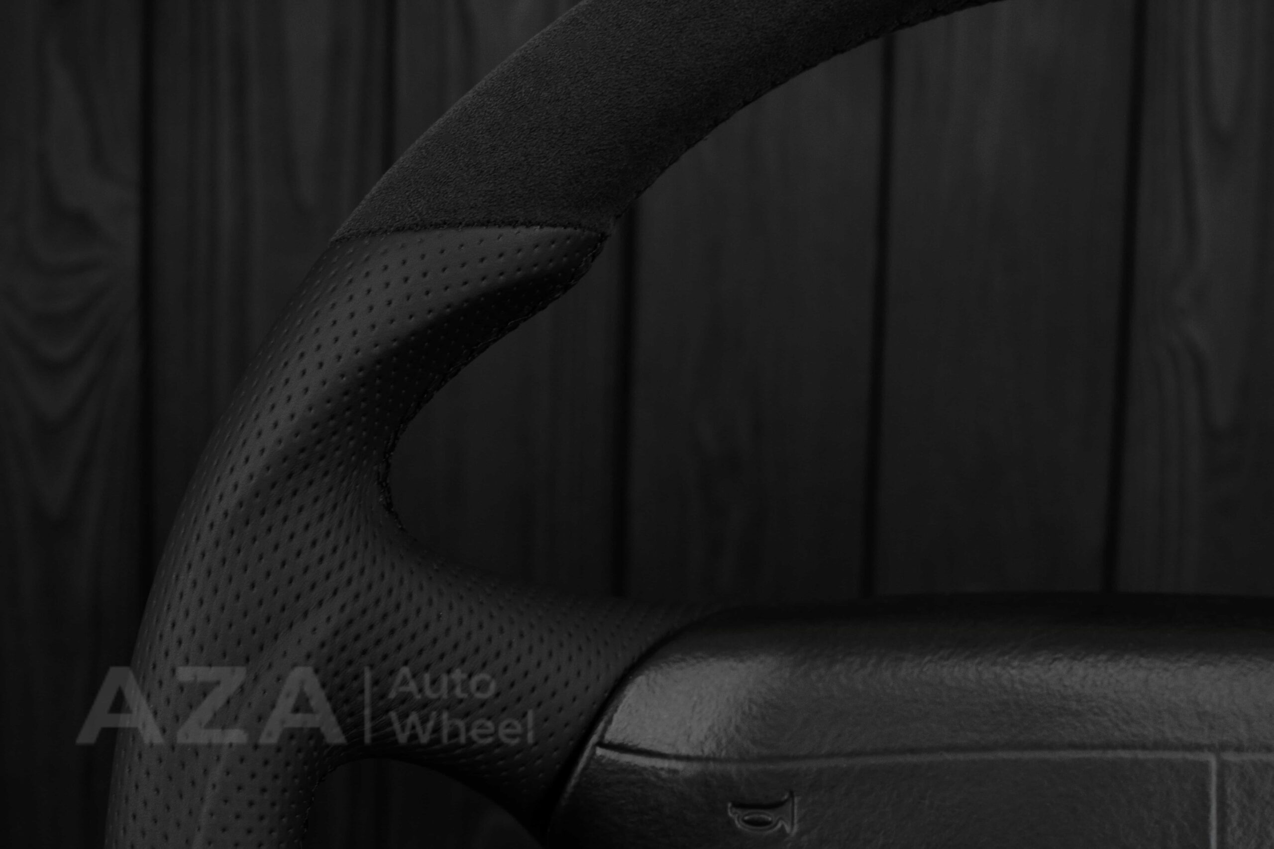 Steering wheel GM, Tahoe, Silverado, Sierra truck (1995-1997) Alcantara/Perforated leather - Image 25