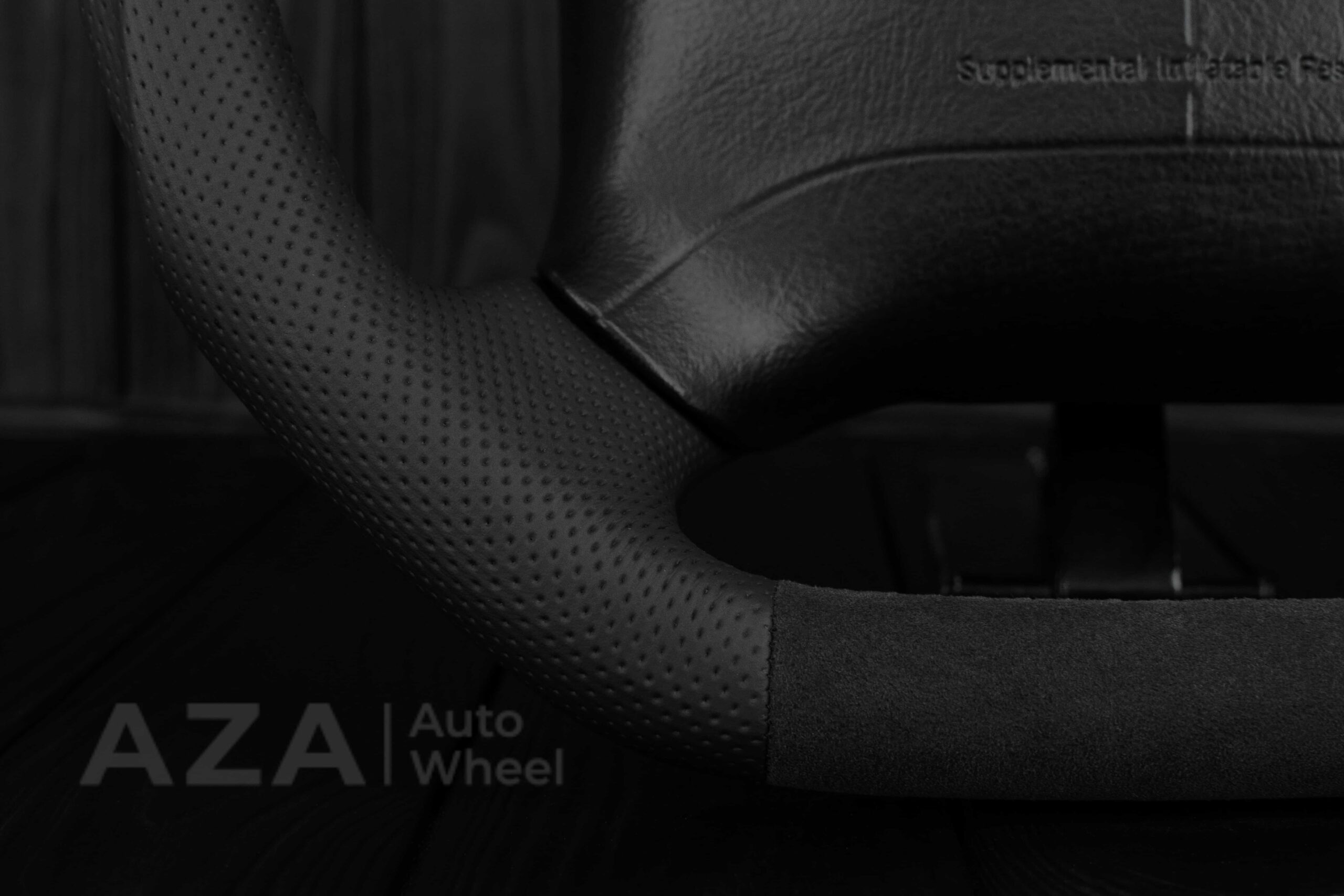 Steering wheel GM, Tahoe, Silverado, Sierra truck (1995-1997) Alcantara/Perforated leather - Image 24