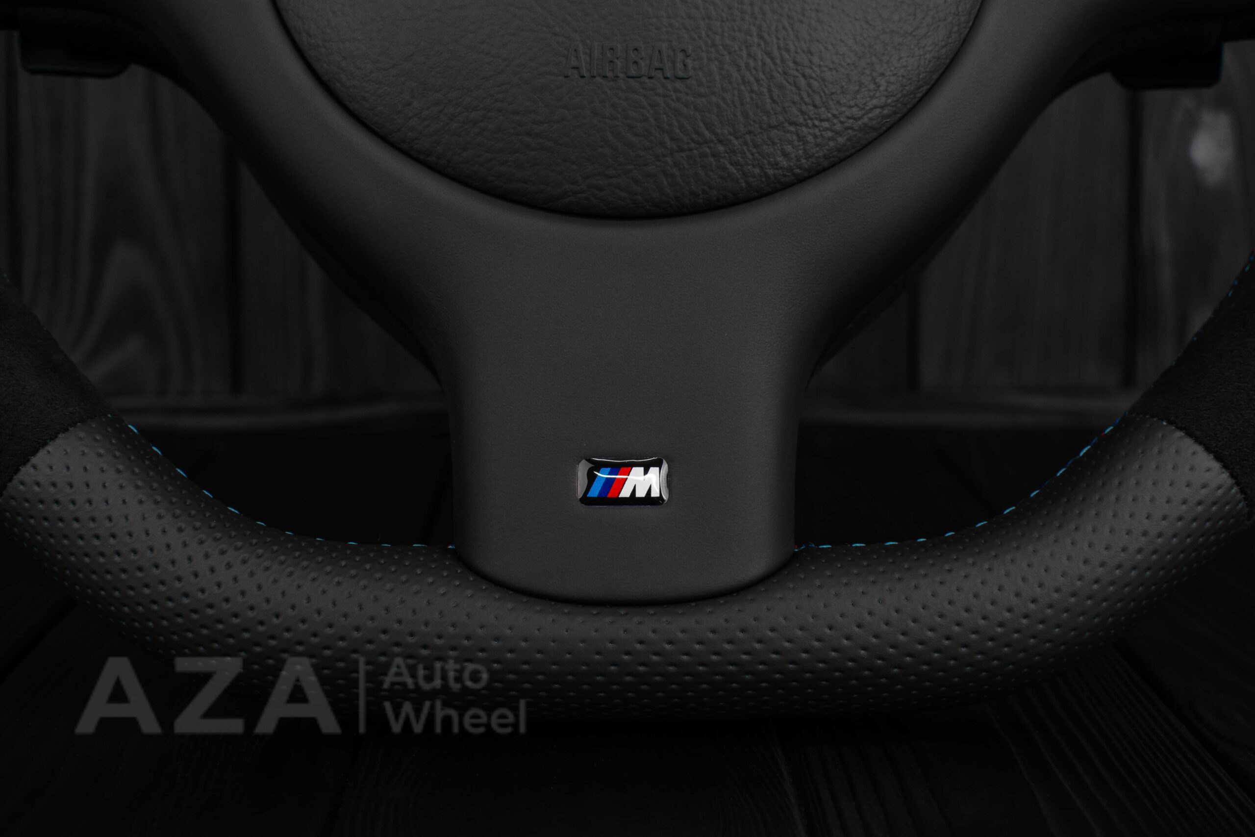 Steering wheel BMW E46/E39 Flat Top Napa/Alcantara/Yellow stripe - Image 12
