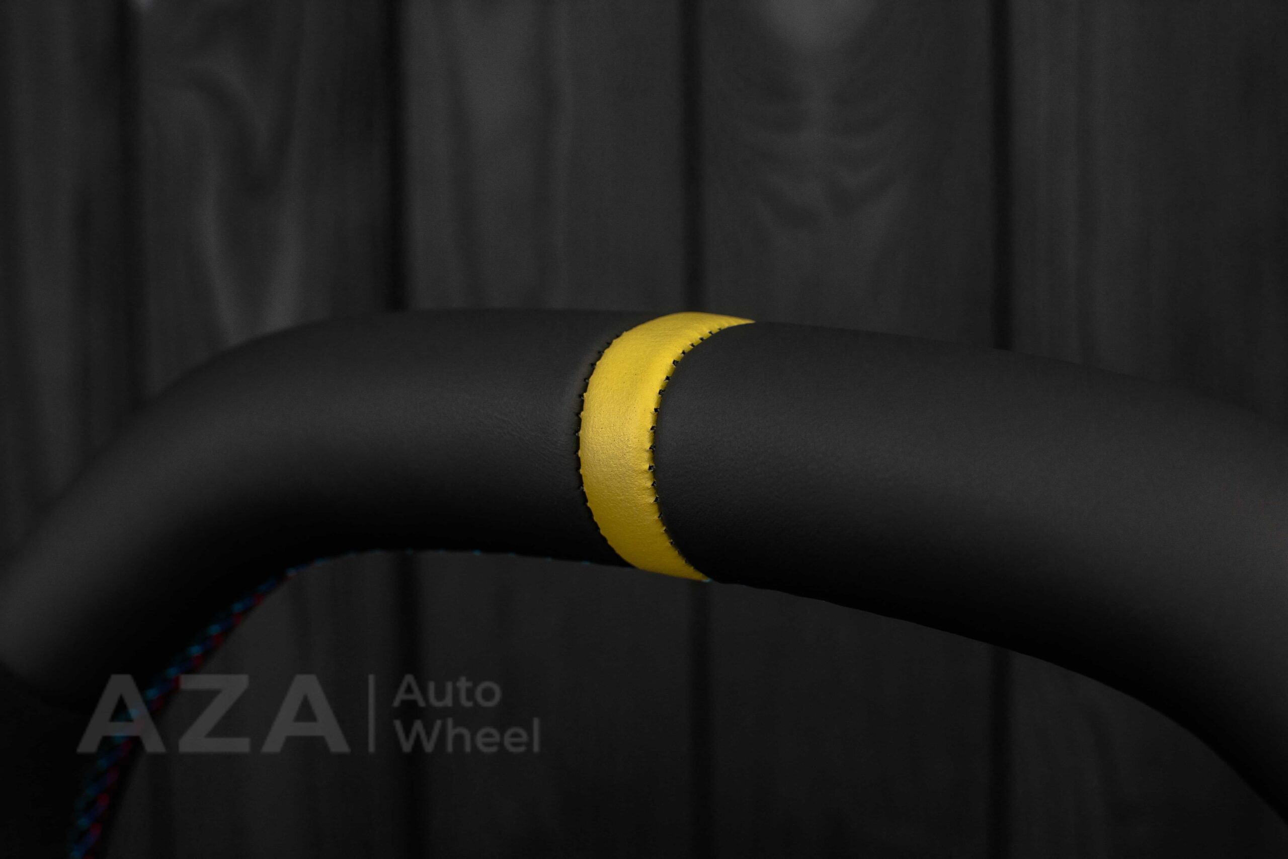 Steering wheel BMW E46/E39 Flat Top Napa/Alcantara/Yellow stripe - Image 22