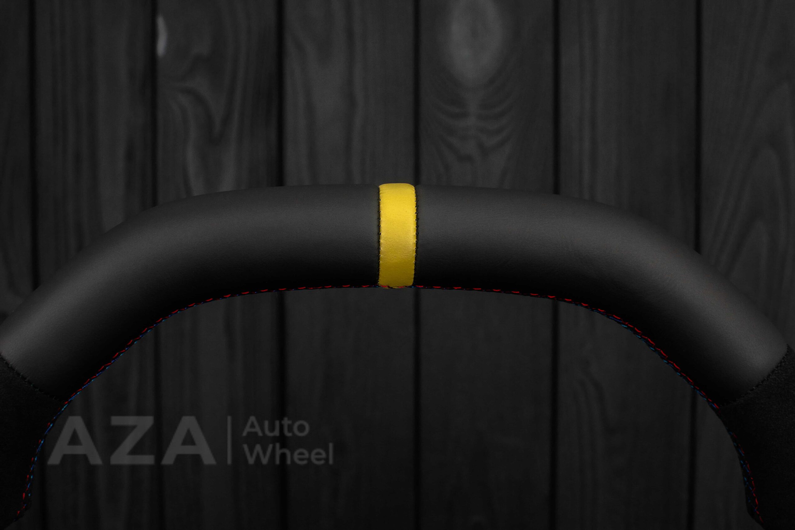 Steering wheel BMW E46/E39 Flat Top Napa/Alcantara/Yellow stripe - Image 18