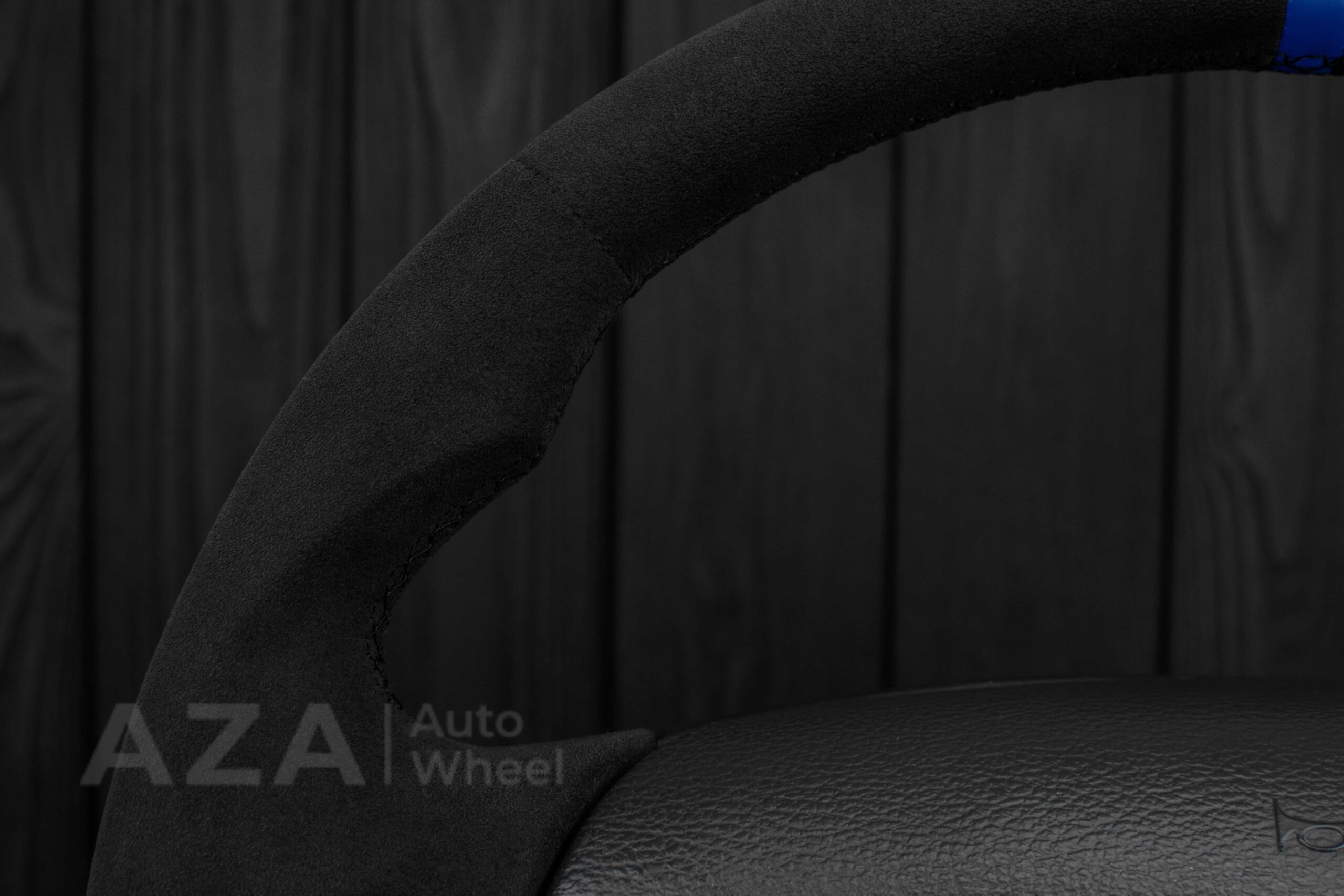 Steering wheel Ford Mustang GT Cobra 94-04 Alcantara/Blue stripe - Image 23