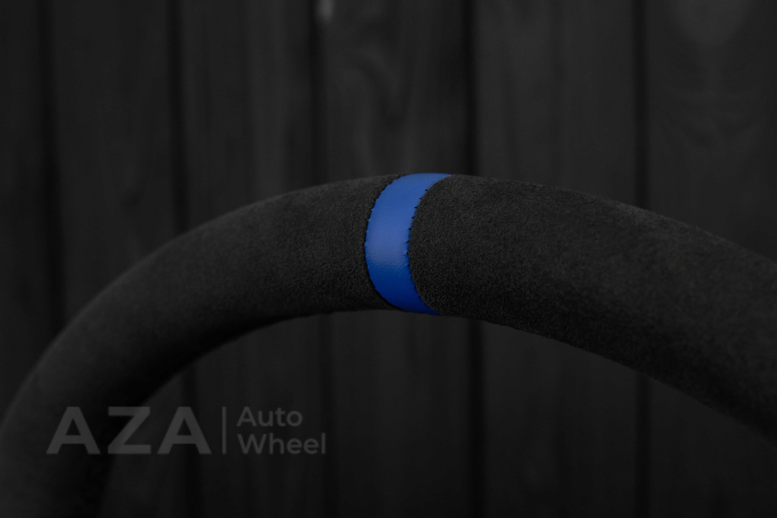 Steering wheel Ford Mustang GT Cobra 94-04 Alcantara/Blue stripe - Image 13