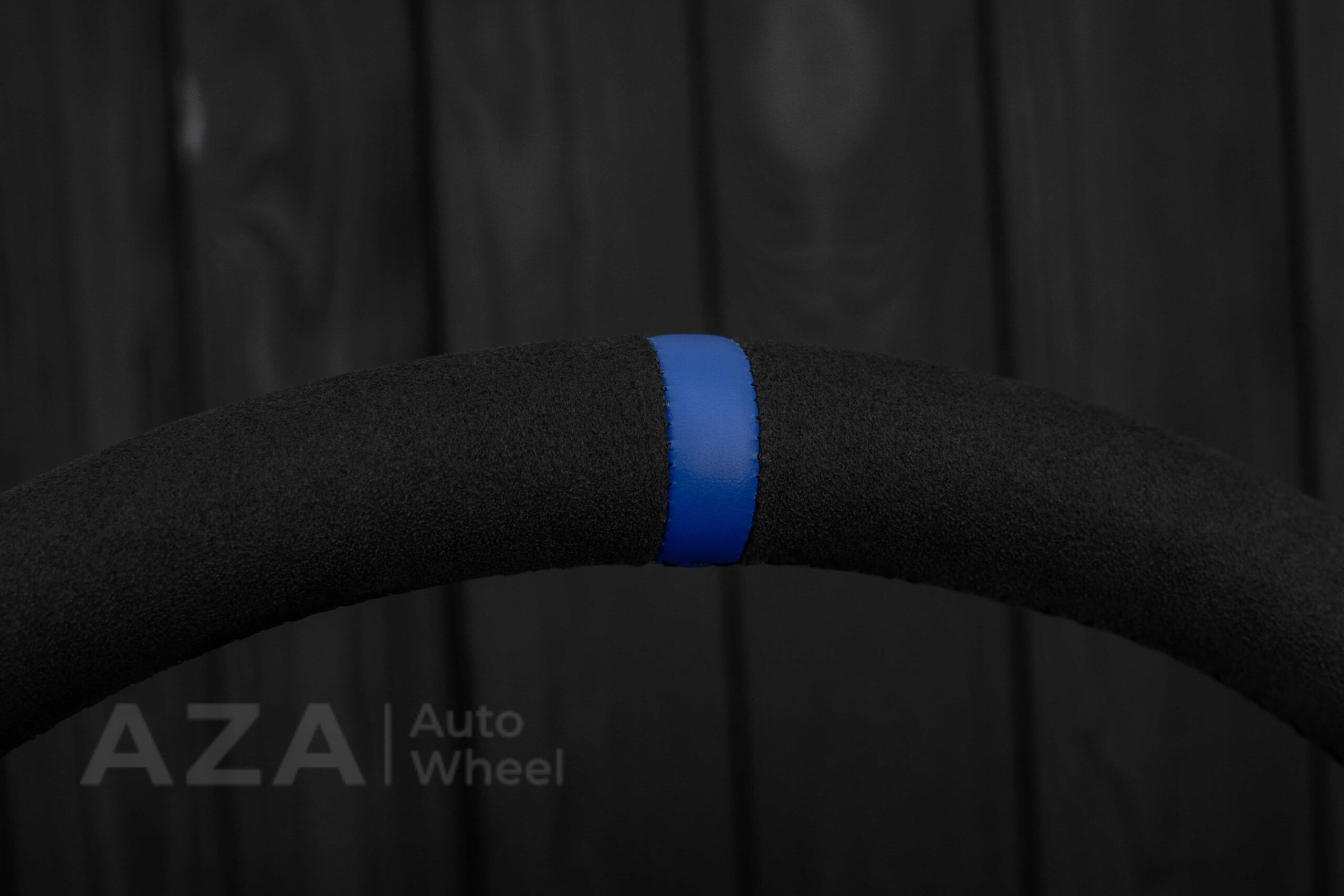Steering wheel Ford Mustang GT Cobra 94-04 Alcantara/Blue stripe - Image 11