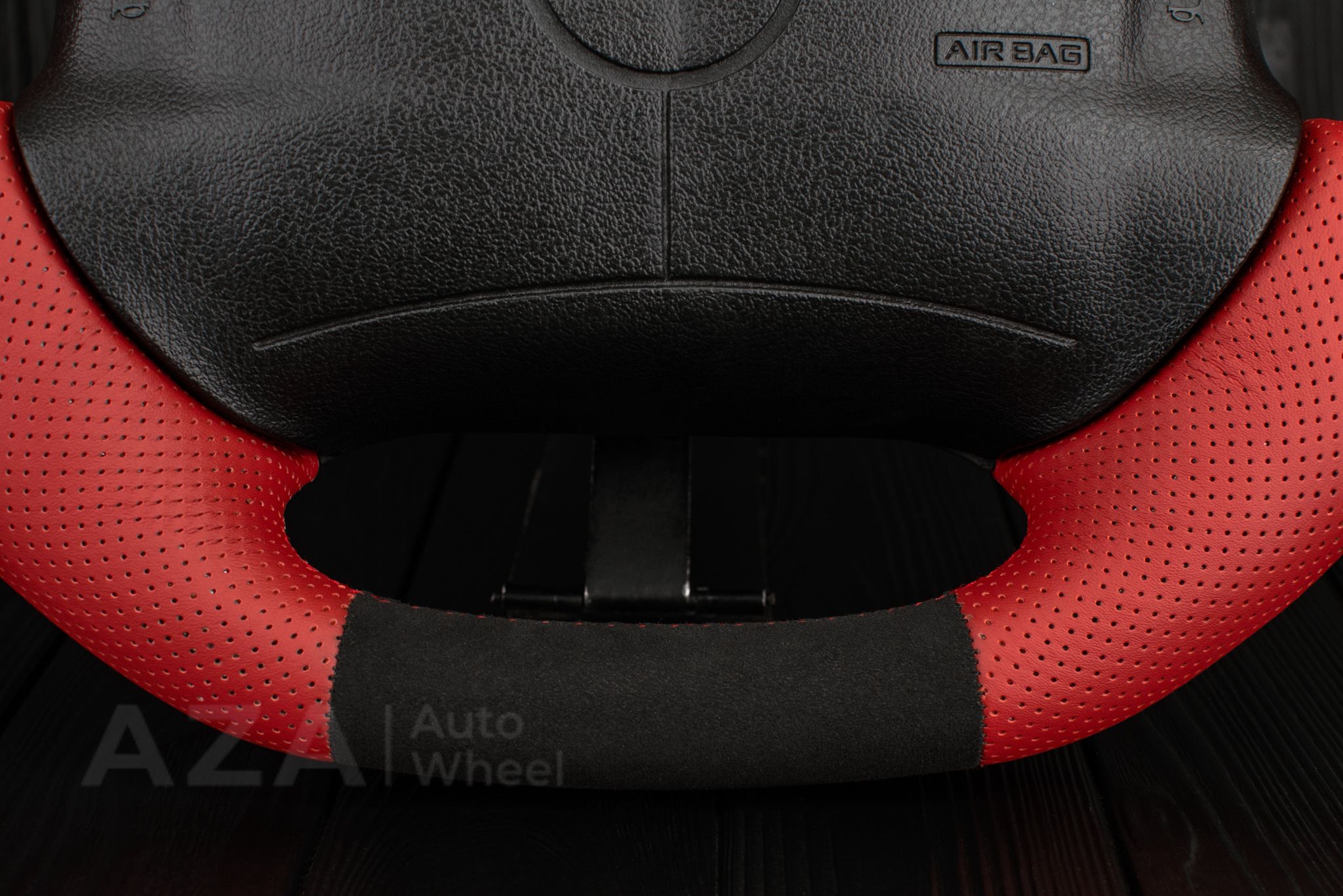 Steering wheel 1994-1996 Corvette C4 Camaro Z28 Napa/Red Perforated leather/Alcantara/Red stripe - Image 12