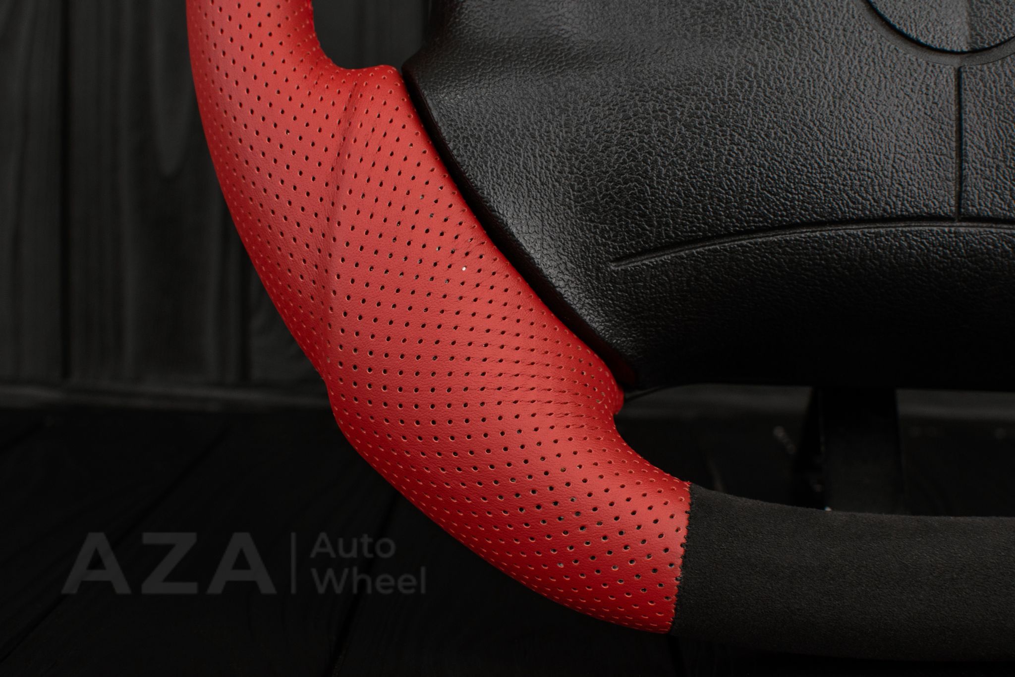 Steering wheel 1994-1996 Corvette C4 Camaro Z28 Napa/Red Perforated leather/Alcantara/Red stripe - Image 13