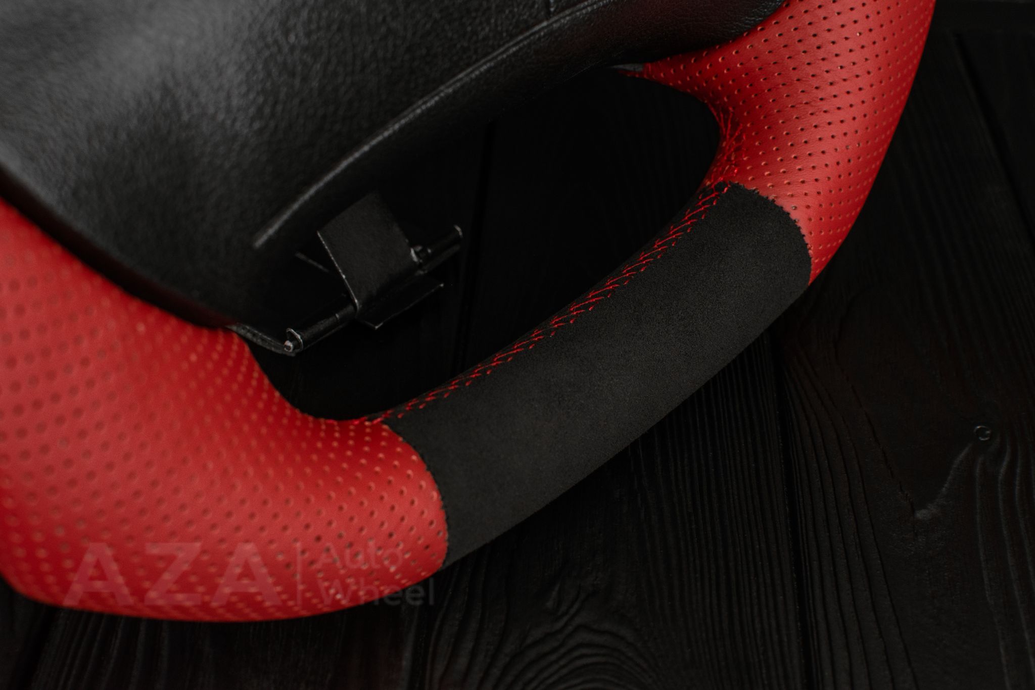 Steering wheel 1994-1996 Corvette C4 Camaro Z28 Napa/Red Perforated leather/Alcantara/Red stripe - Image 15
