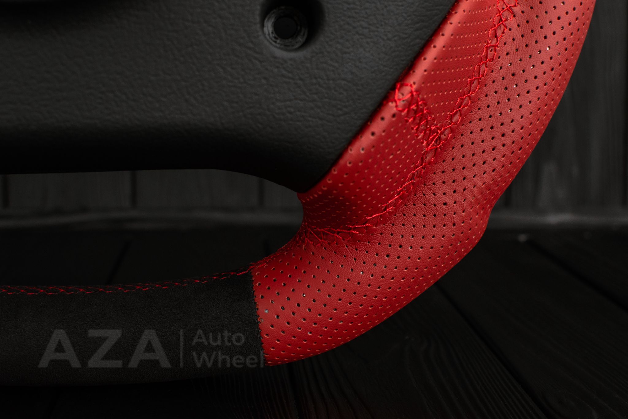 Steering wheel 1994-1996 Corvette C4 Camaro Z28 Napa/Red Perforated leather/Alcantara/Red stripe - Image 17